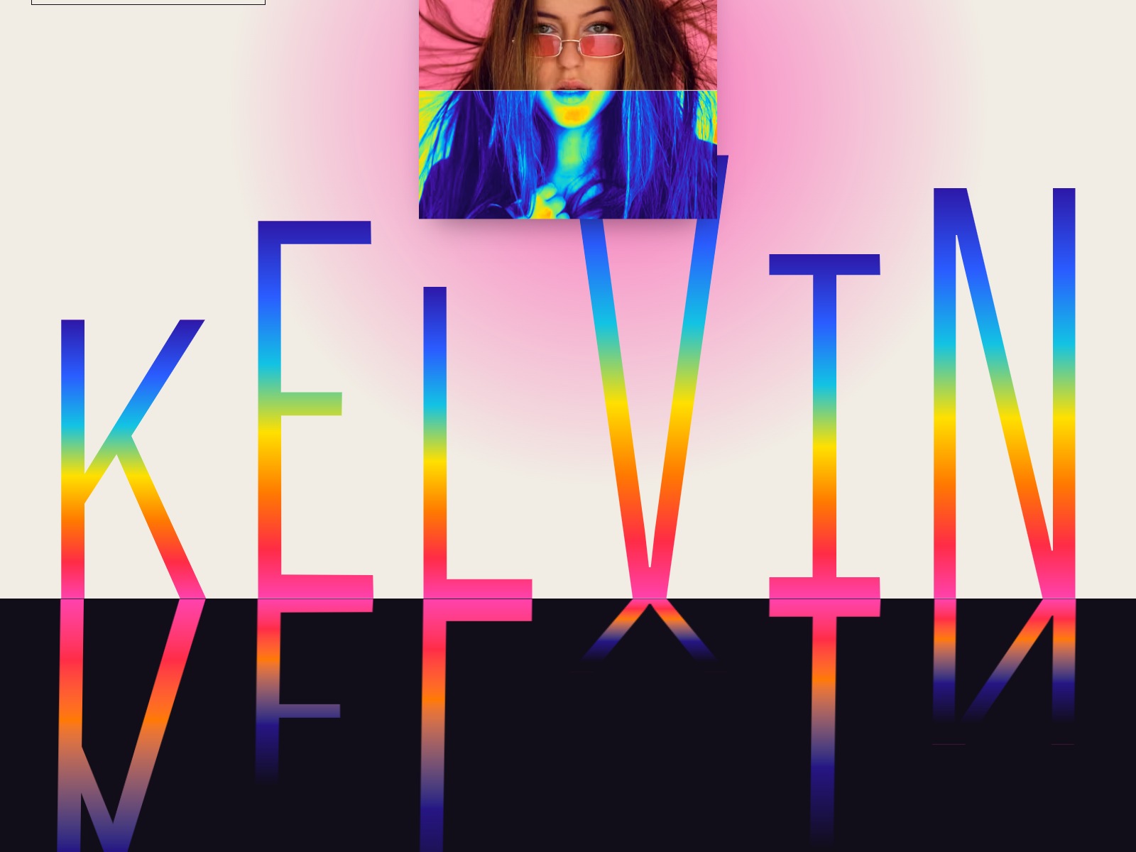 Wordmark melting into its mirage