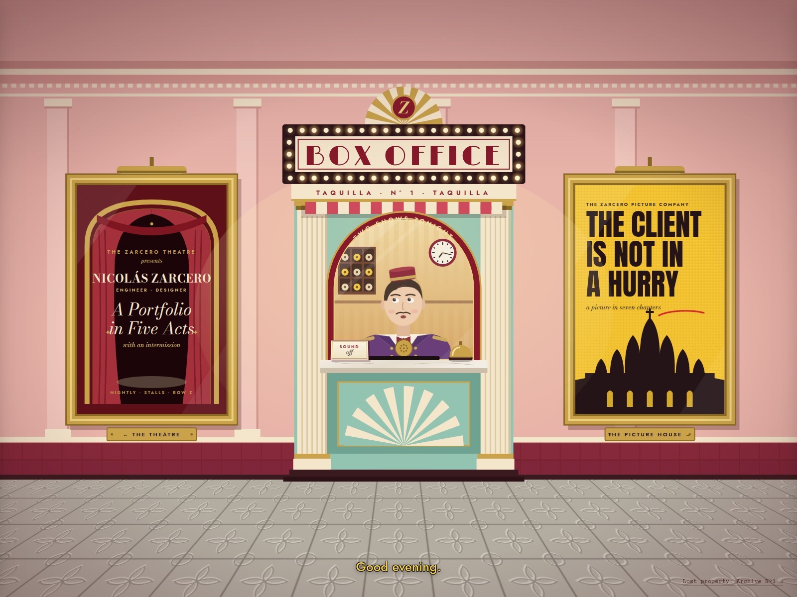 Box office landing page