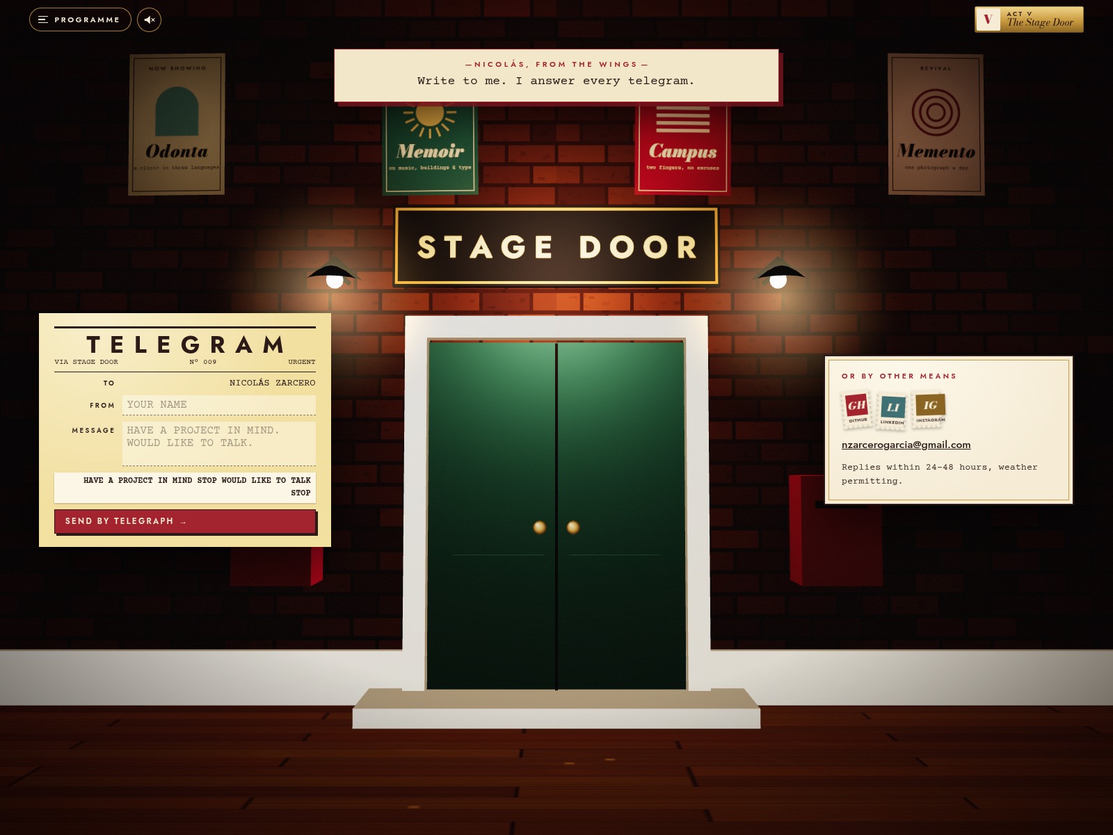Scroll-driven stage machinery