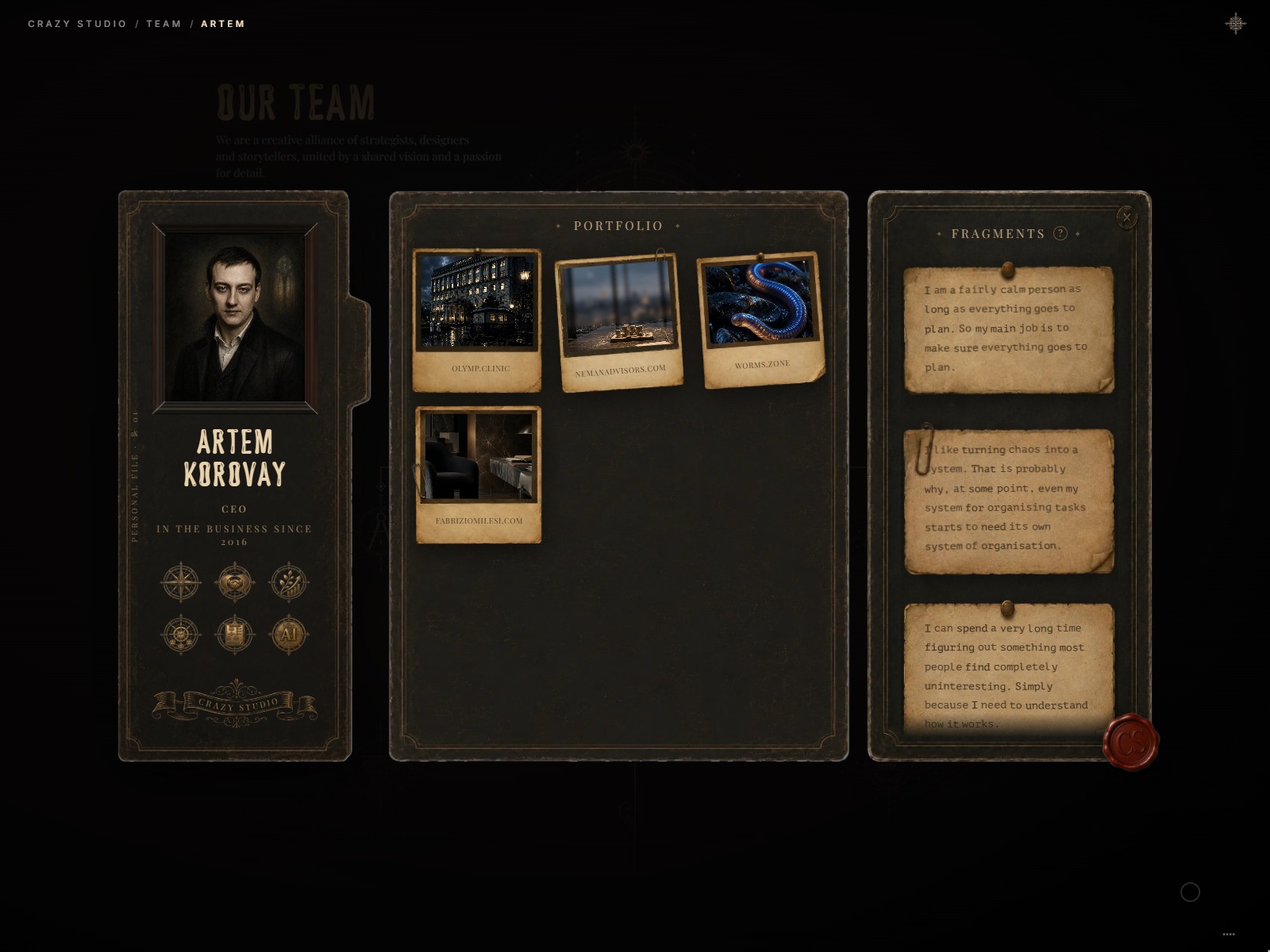 Team Wall of Portraits