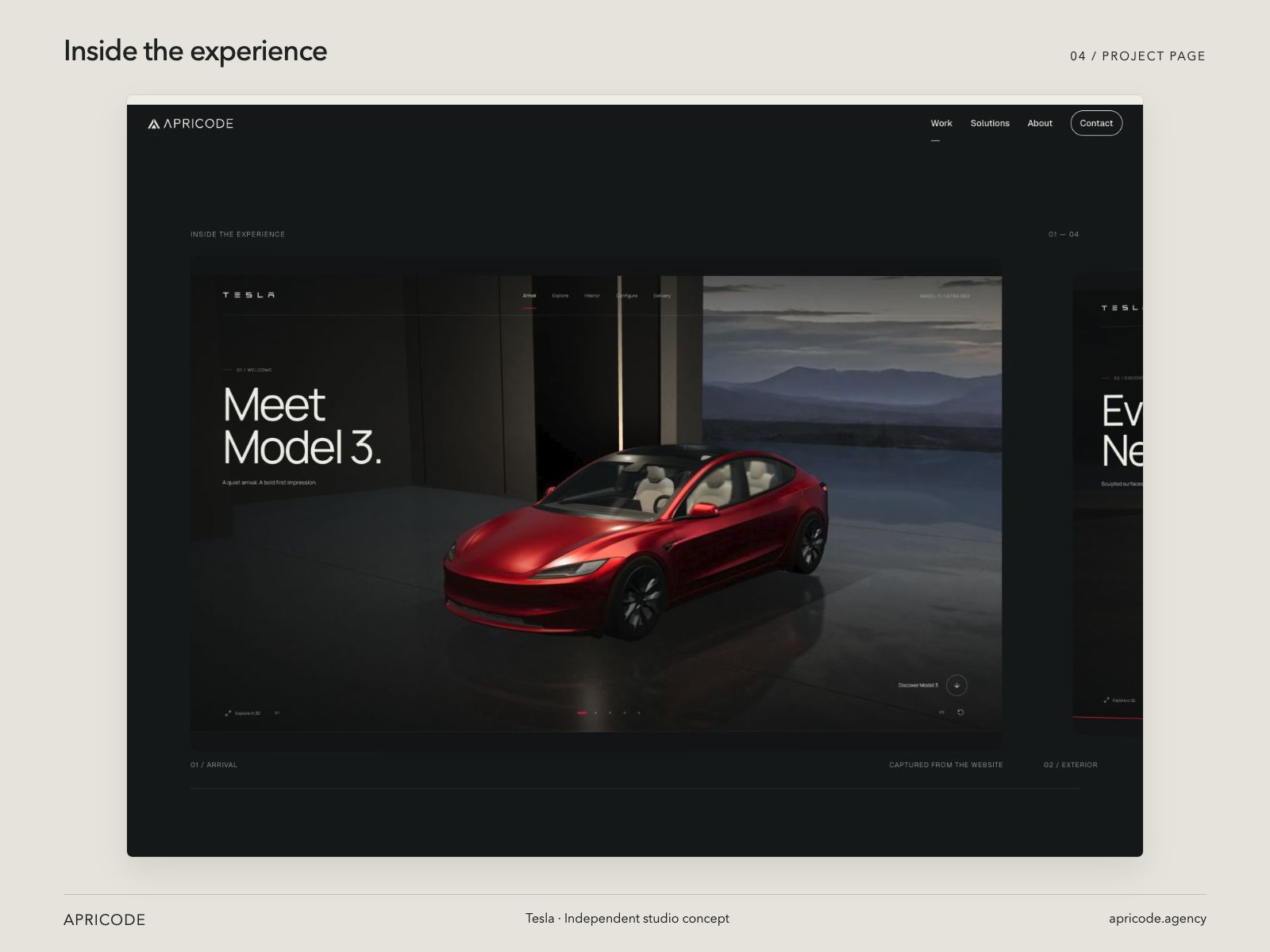 Project page — Tesla concept