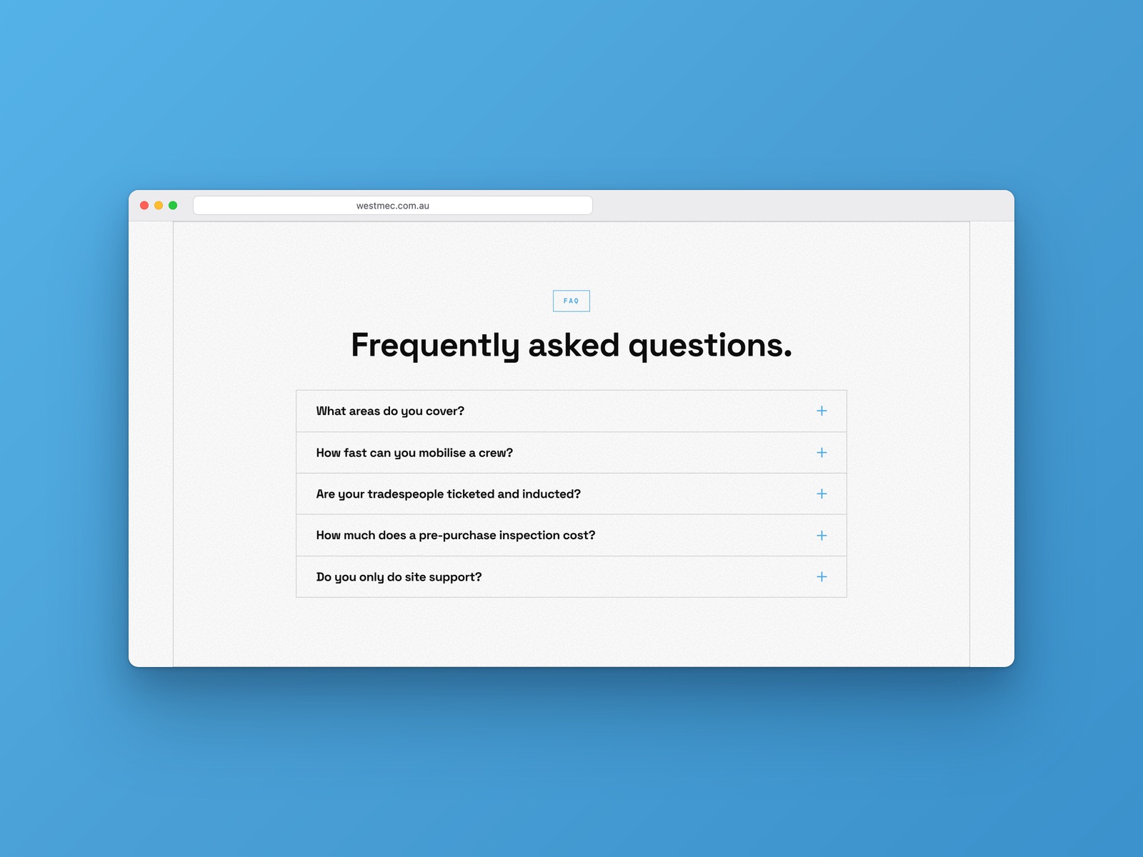 FAQ's