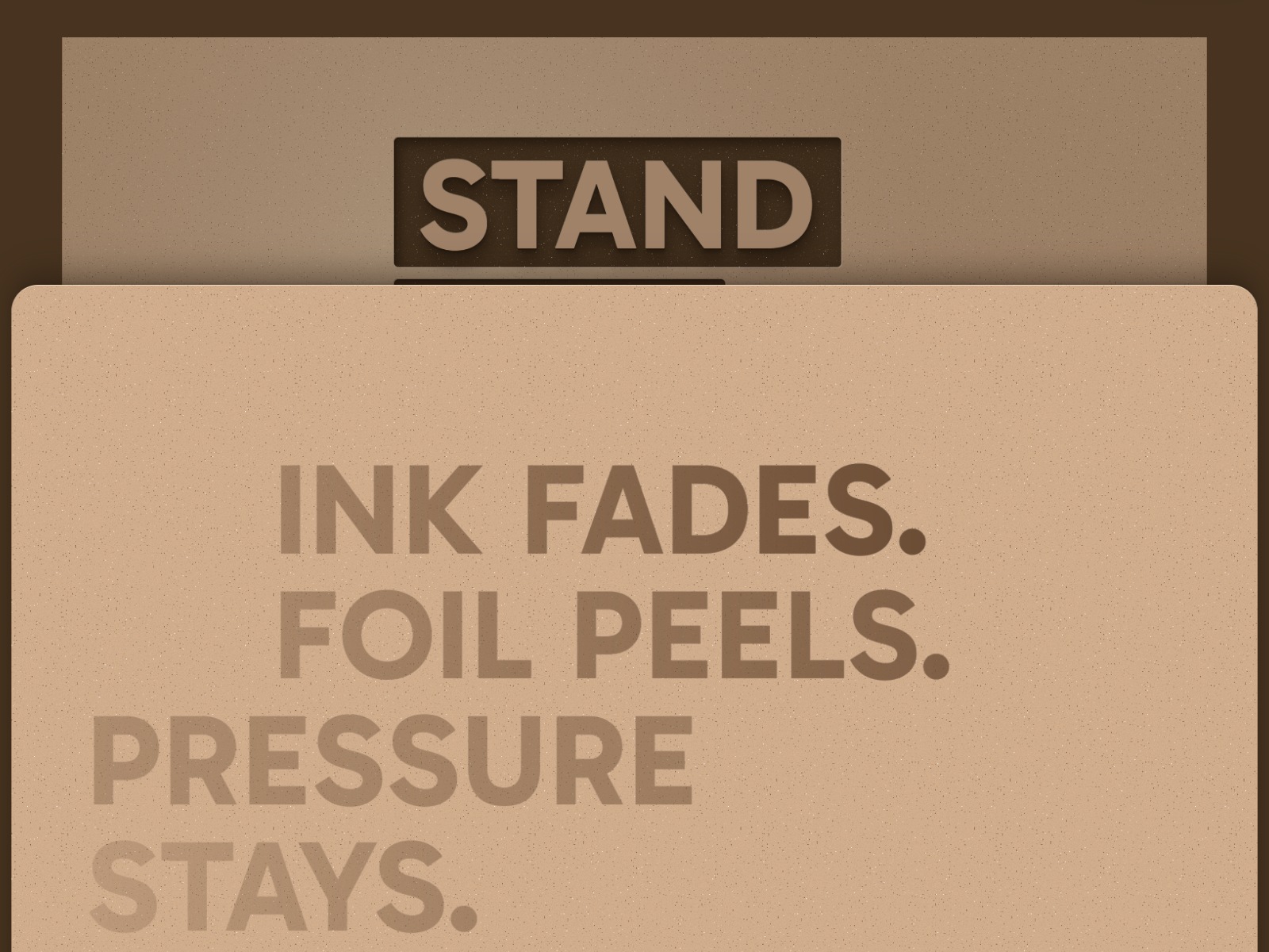 Stand out, press in: the hero and the press line