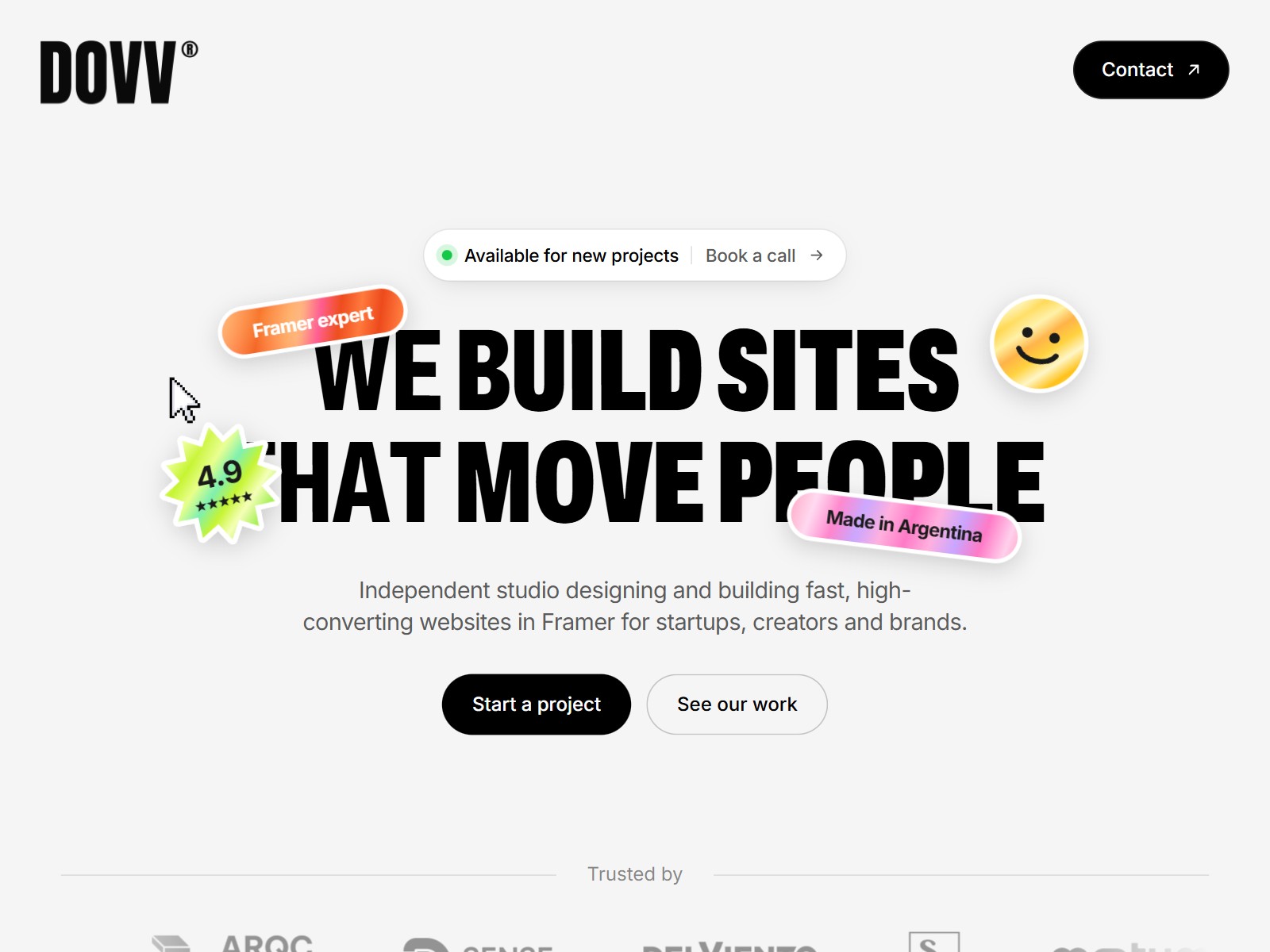 Cursor reactive variable font headline