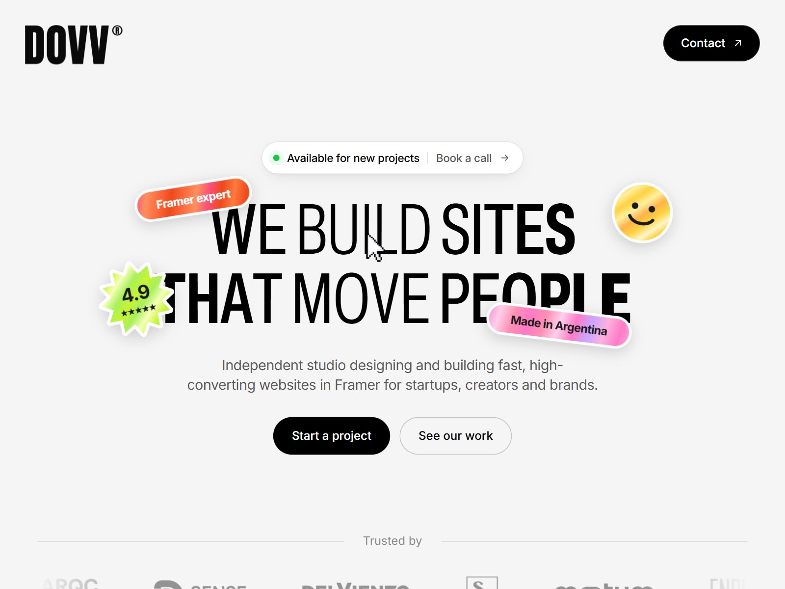 Cursor reactive variable font headline
