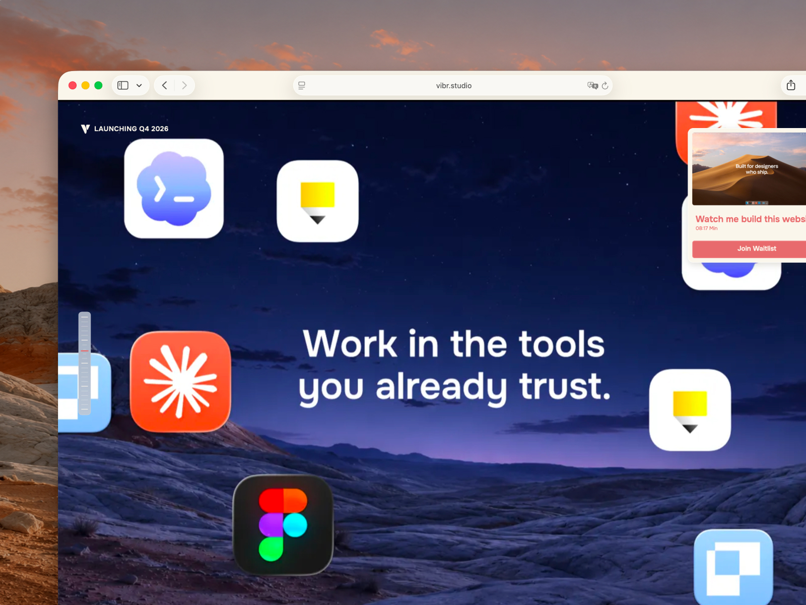Vibr starts with your actual design