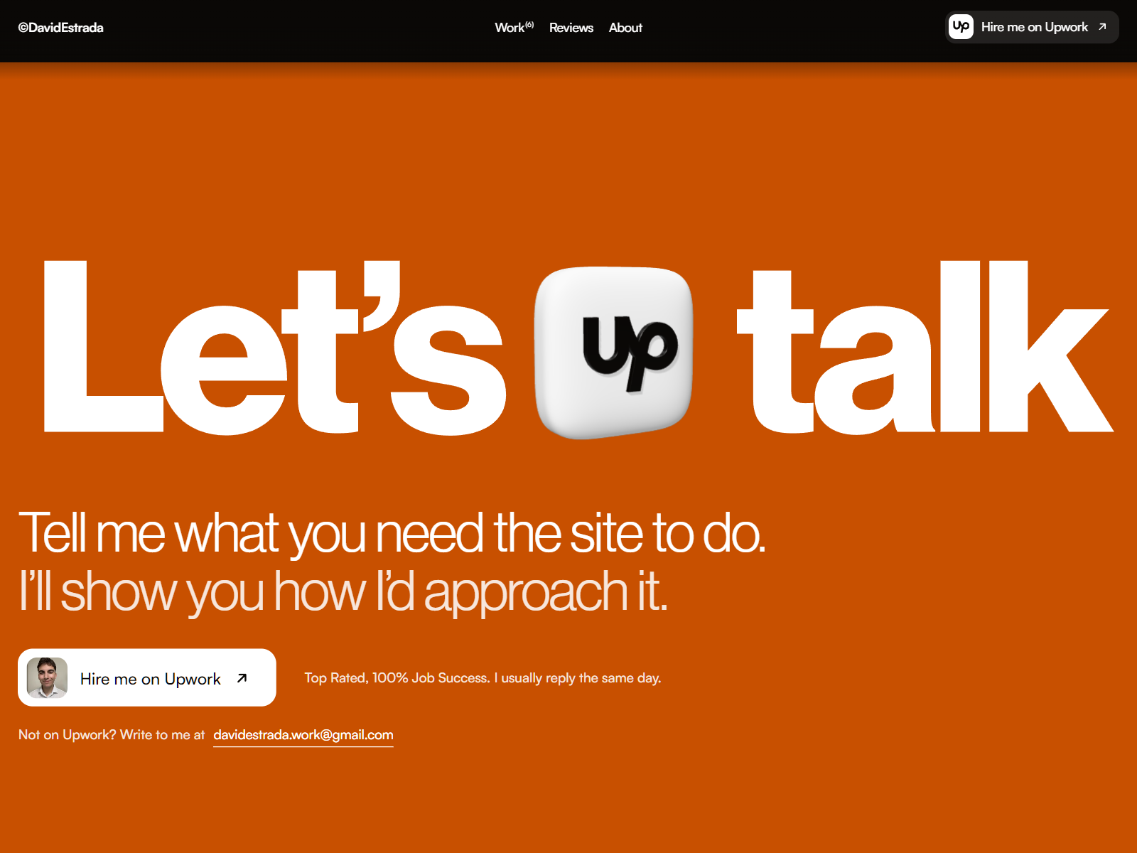 Orange closing call to action