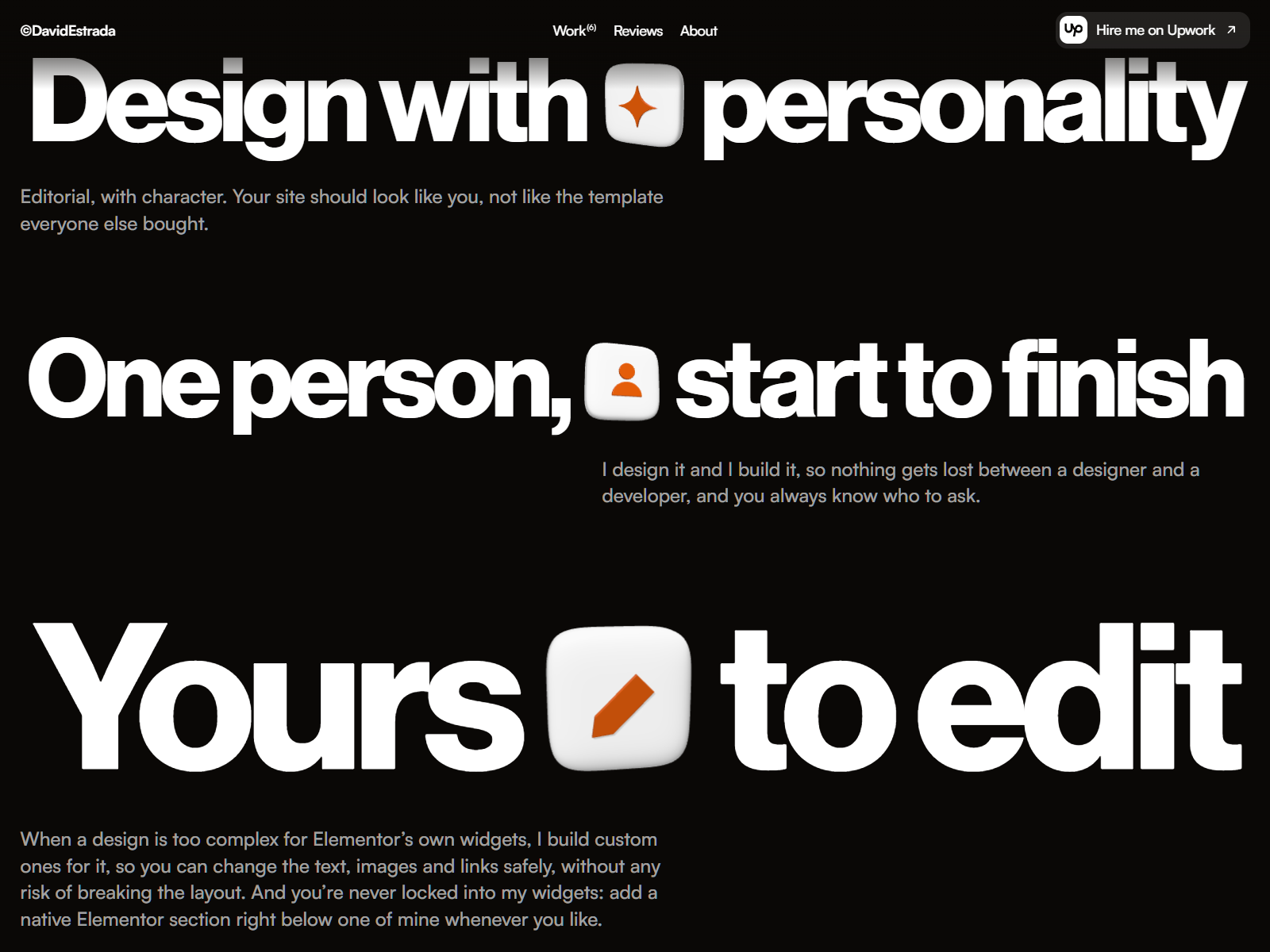 Typographic promises