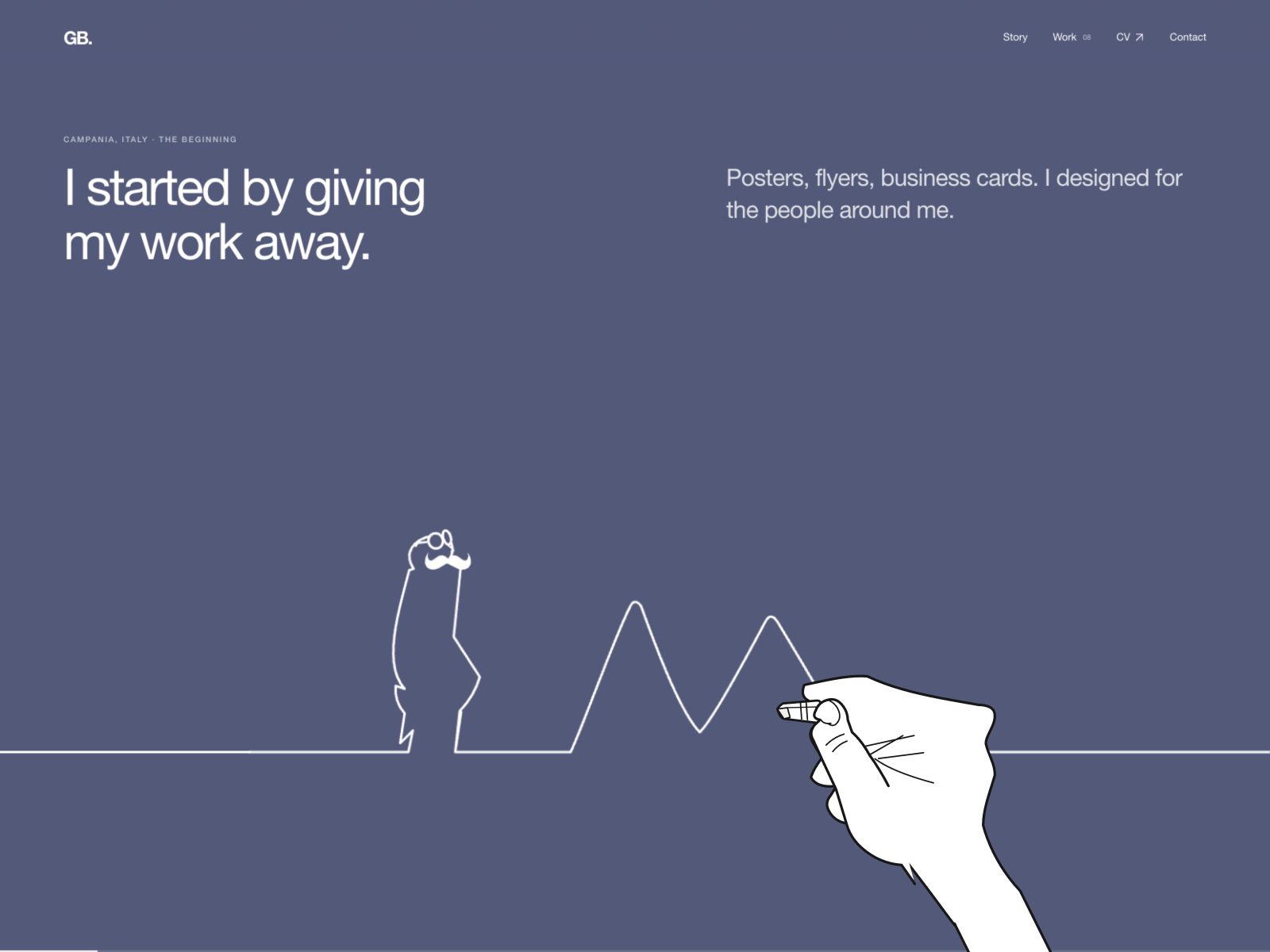 A personal story, drawn in one continuous...
