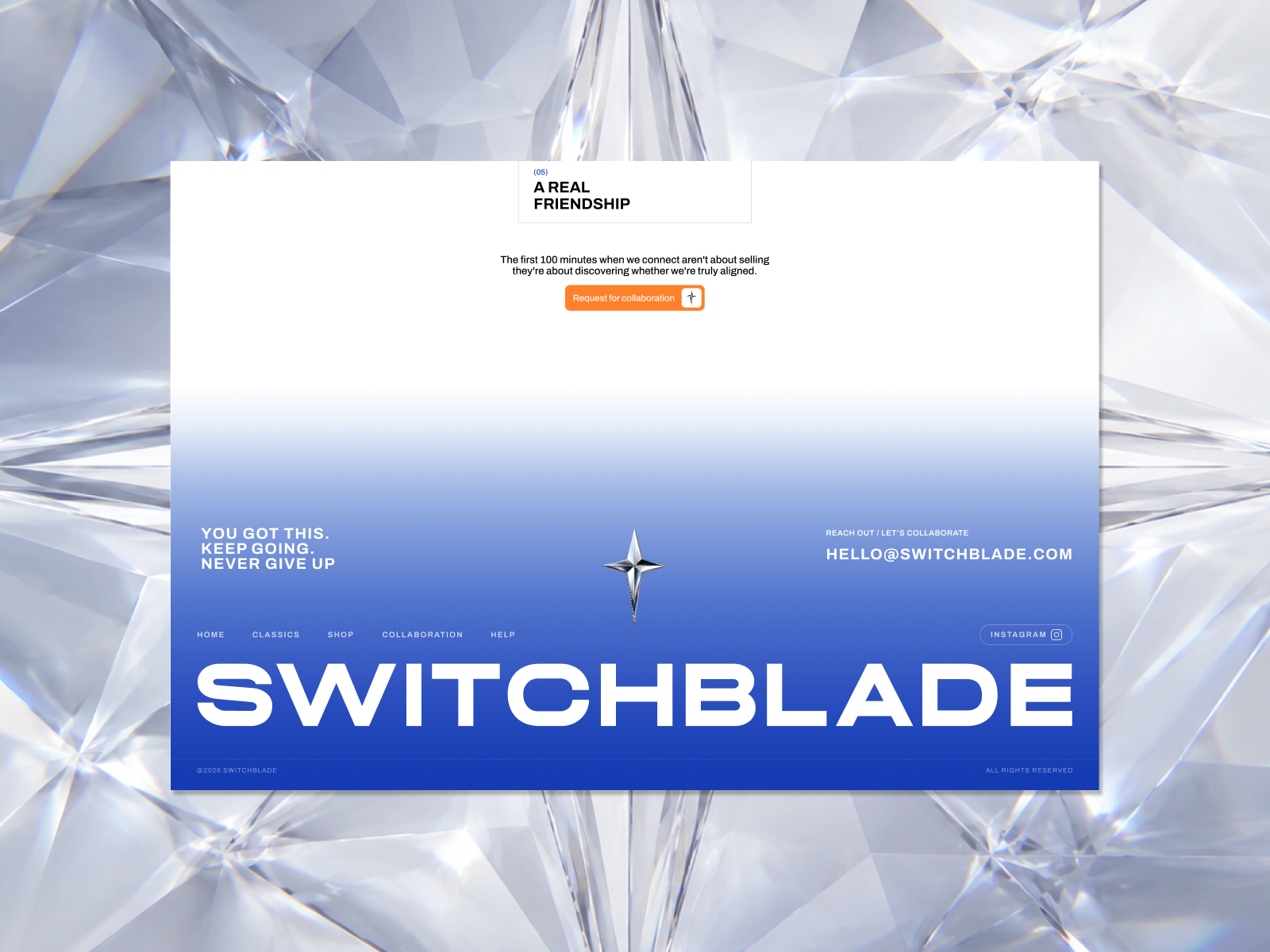 minimal footer