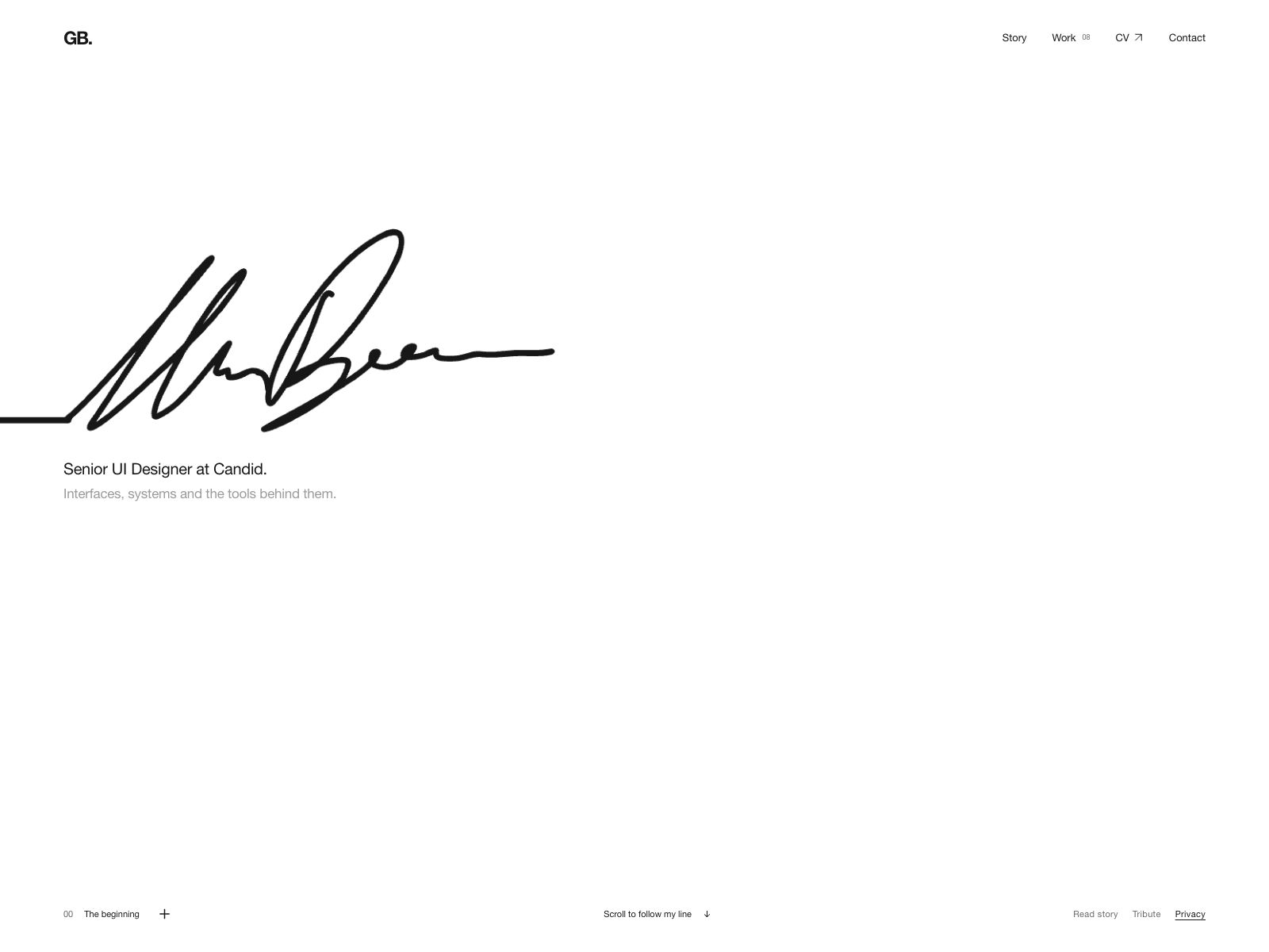 A handwritten signature becomes the beginning...
