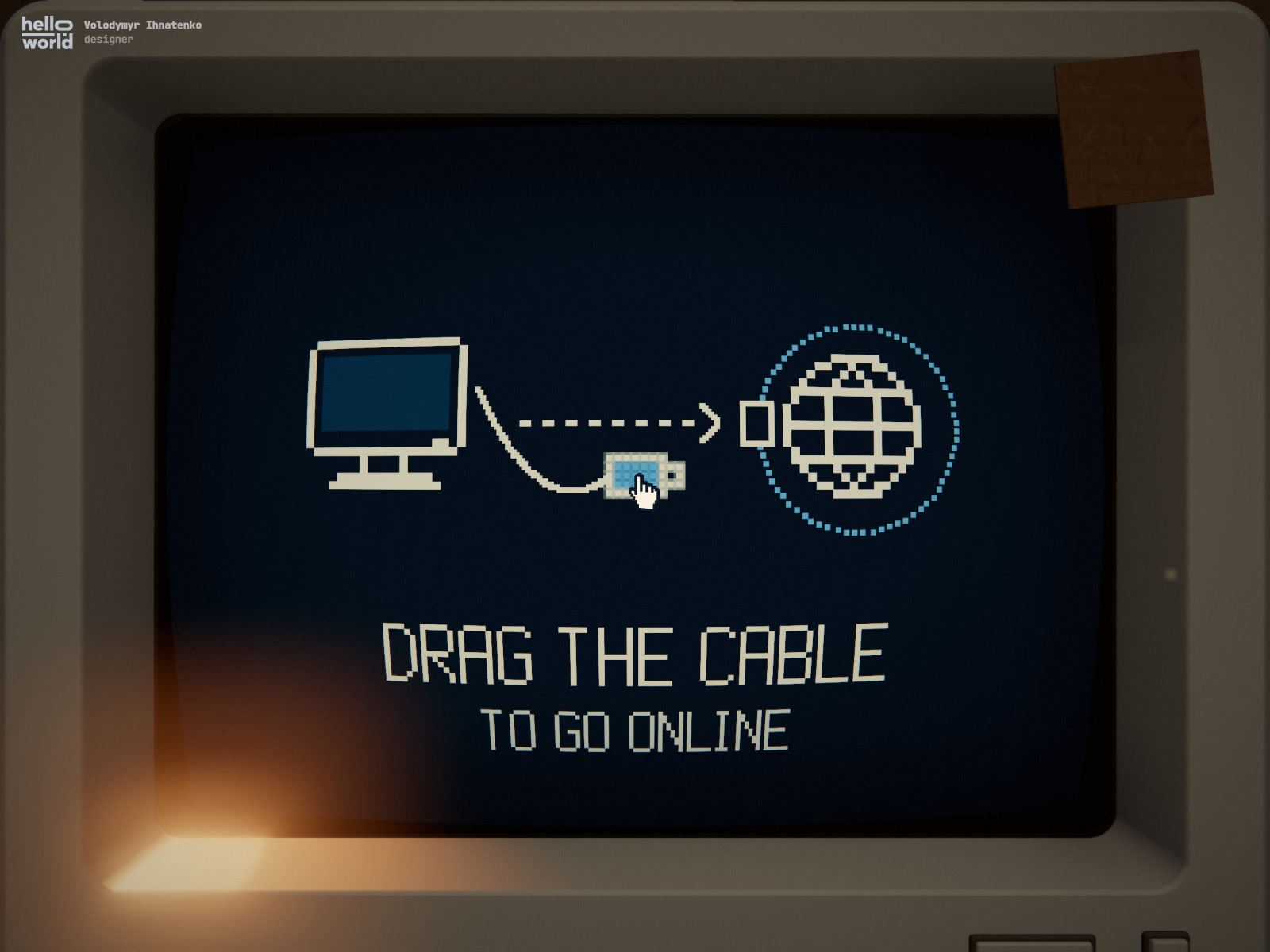 Plug-in entry — drag the cable to go online