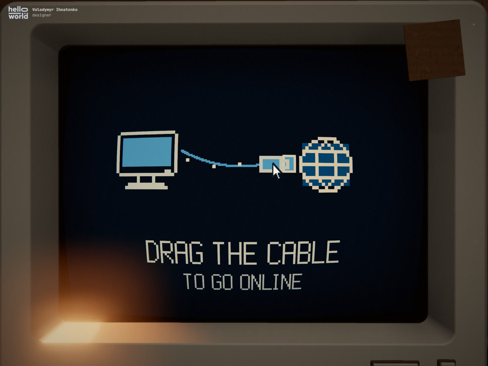 Plug-in entry — drag the cable to go online