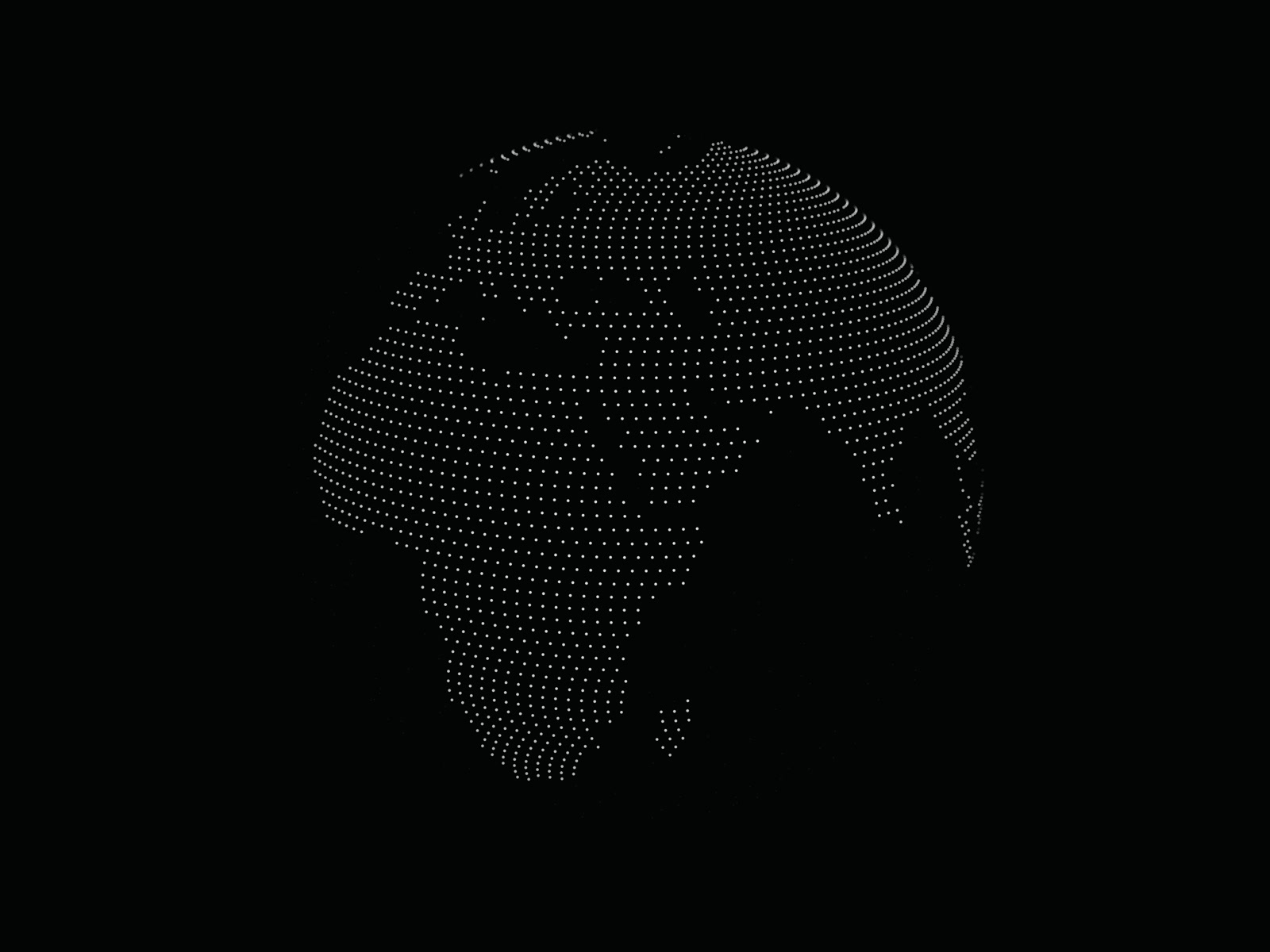 Particle Earth — a globe made of light