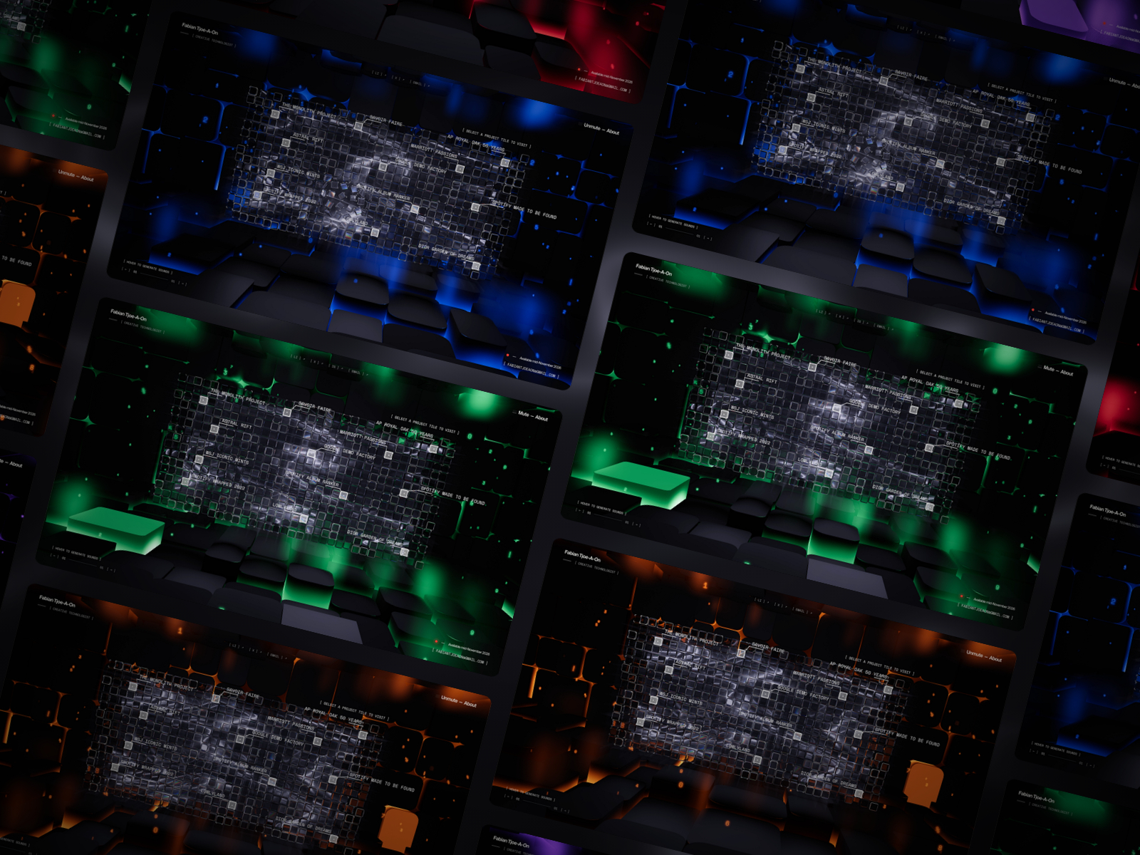 Portfolio interactive scenes