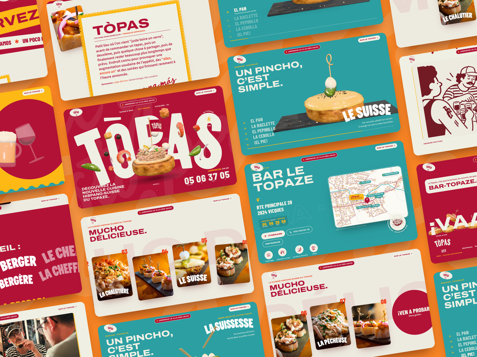 3D pincho hero with floating ingredients