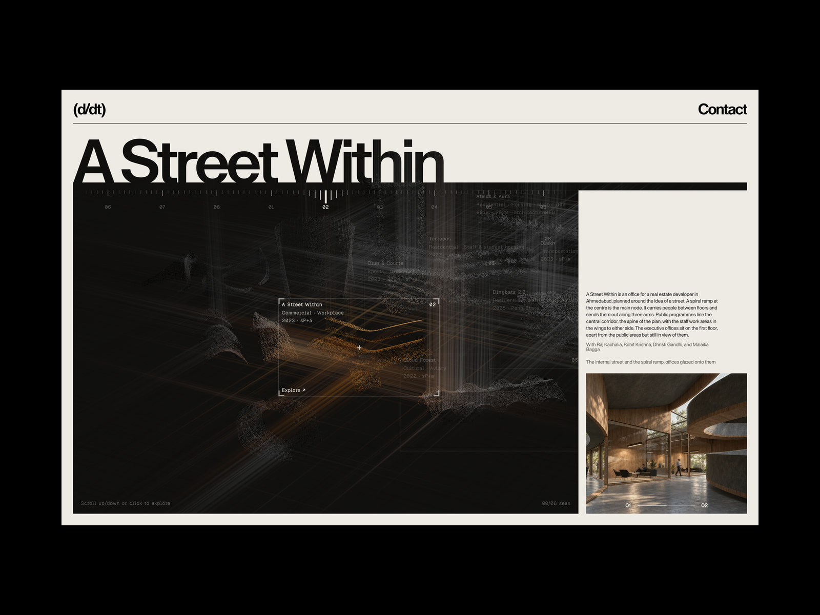 Browsing projects in 3D