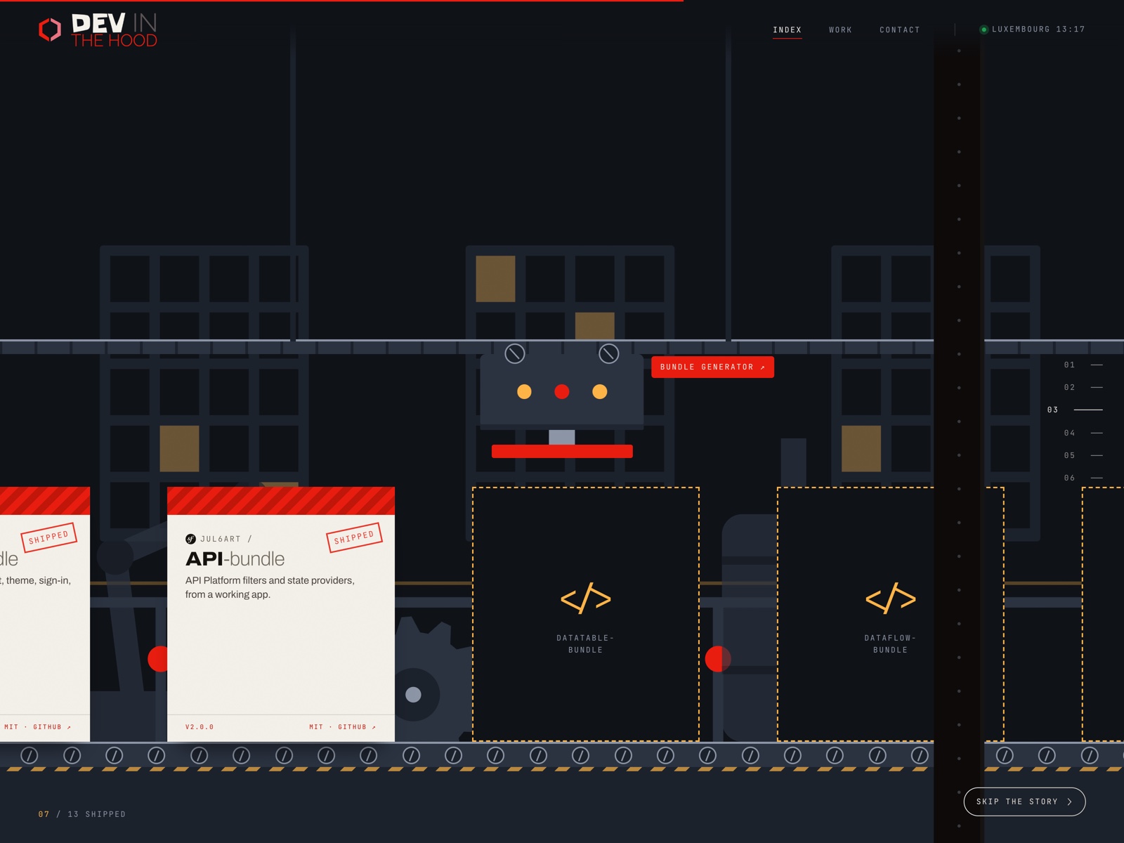 The factory: raw code in, bundles out
