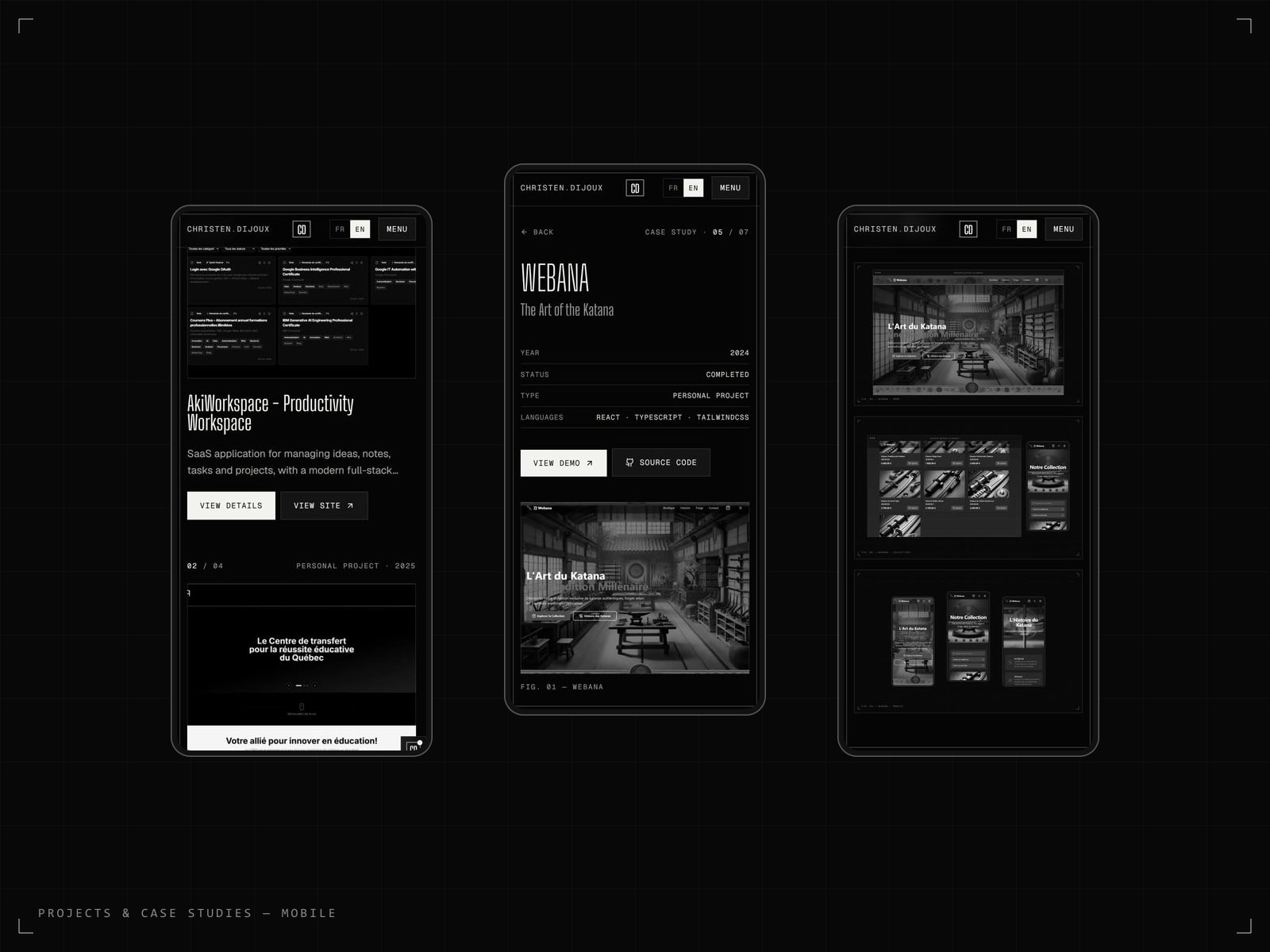 Pinned project gallery → shared-image case study transition