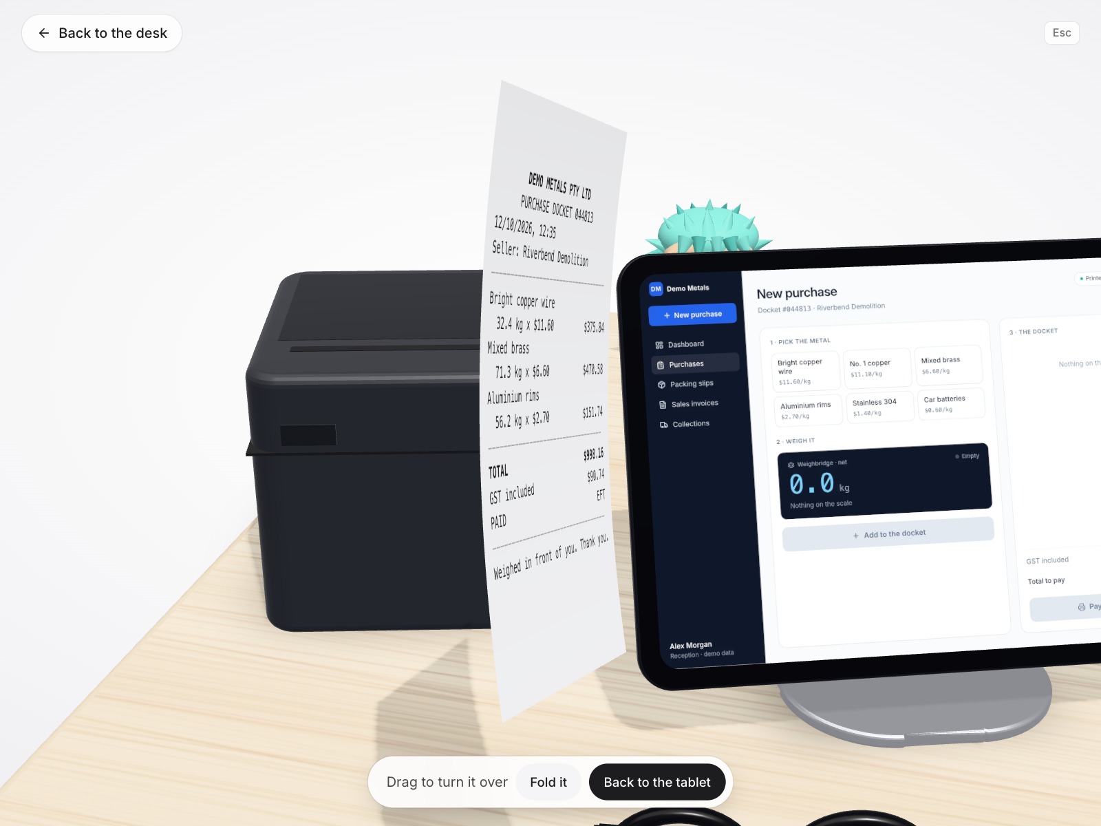 The receipt printer
