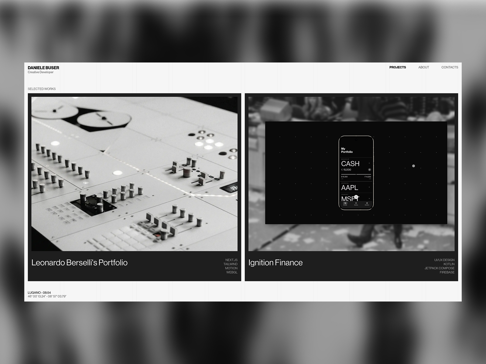 Interactive Project Cards
