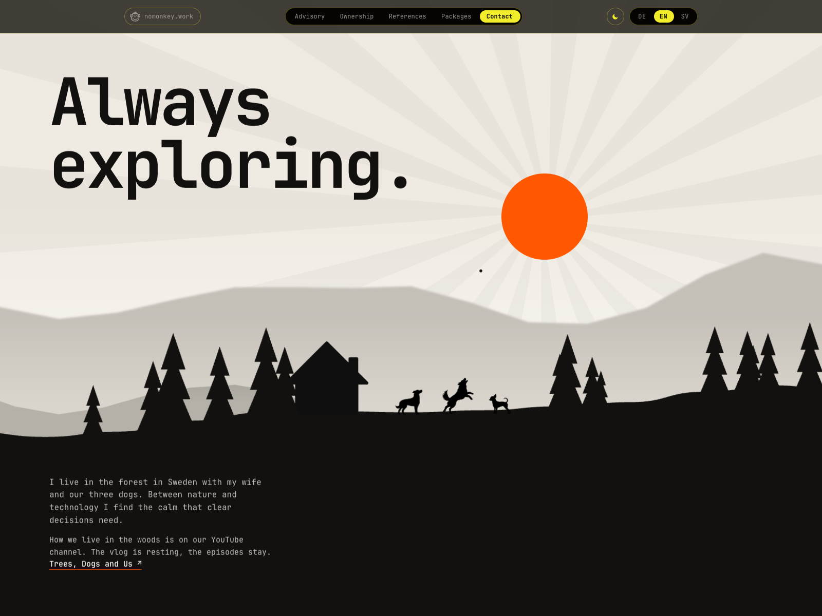 Always exploring – parallax footer