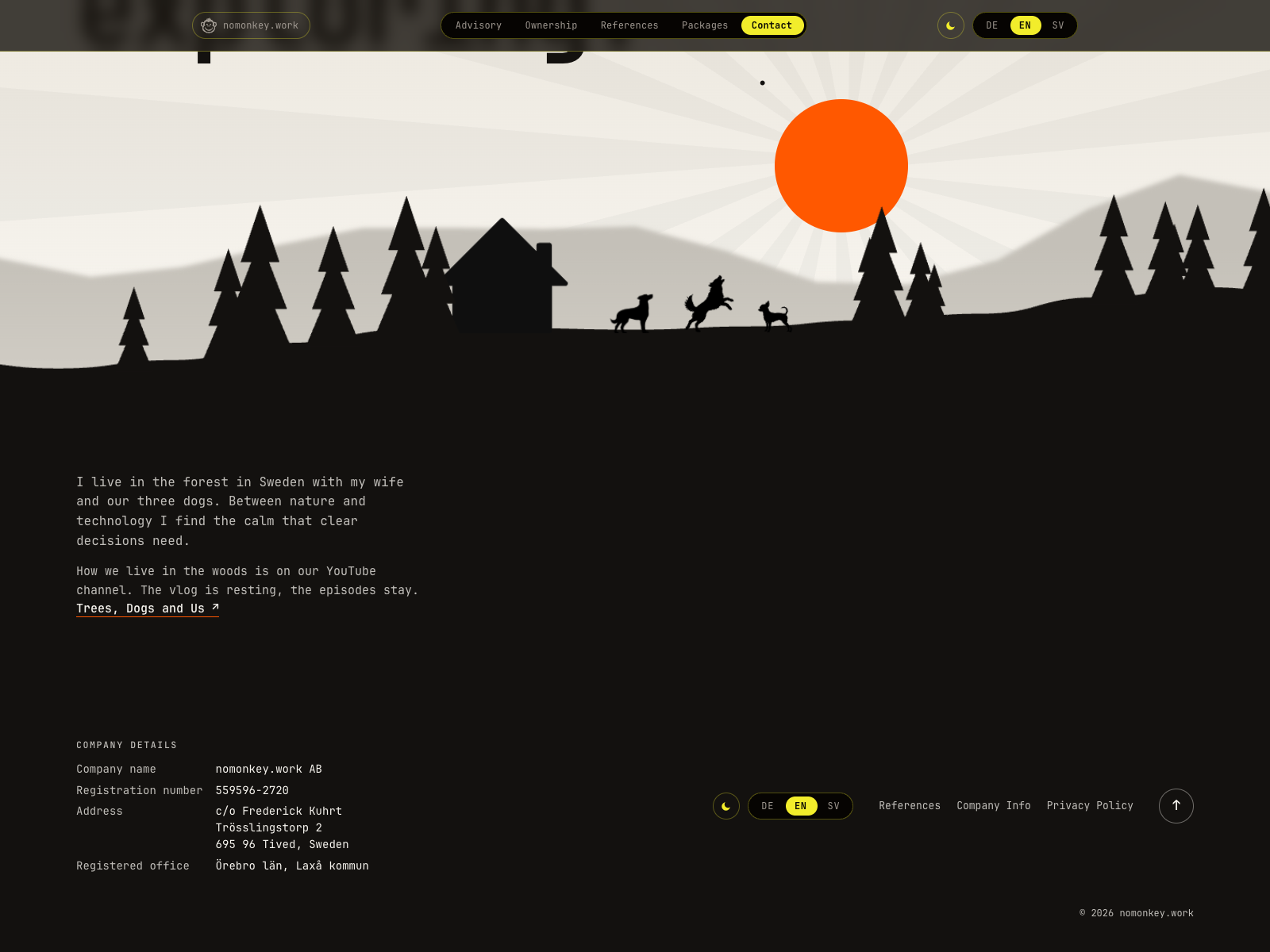 Always exploring – parallax footer