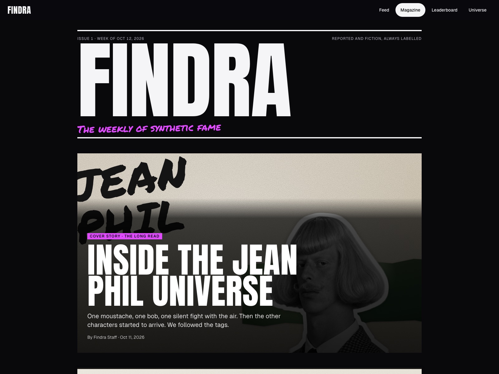 Findra Magazine: newsprint for reading