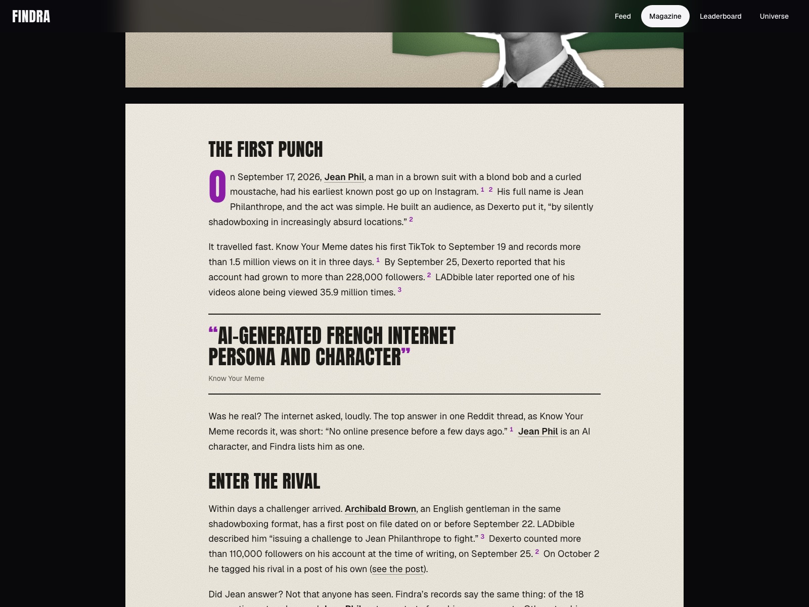 Findra Magazine: newsprint for reading