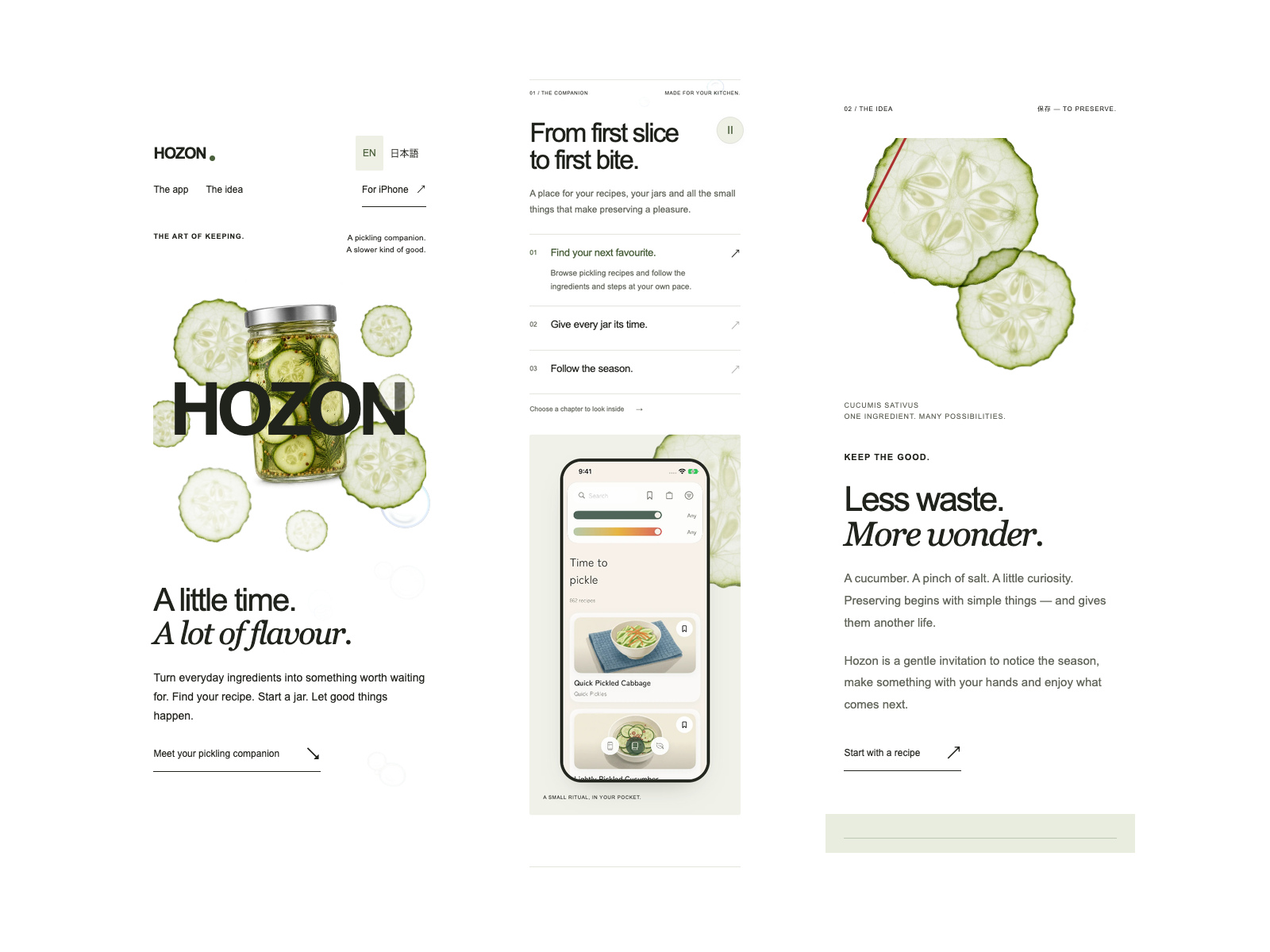 Hozon — A little time. A lot of flavour.