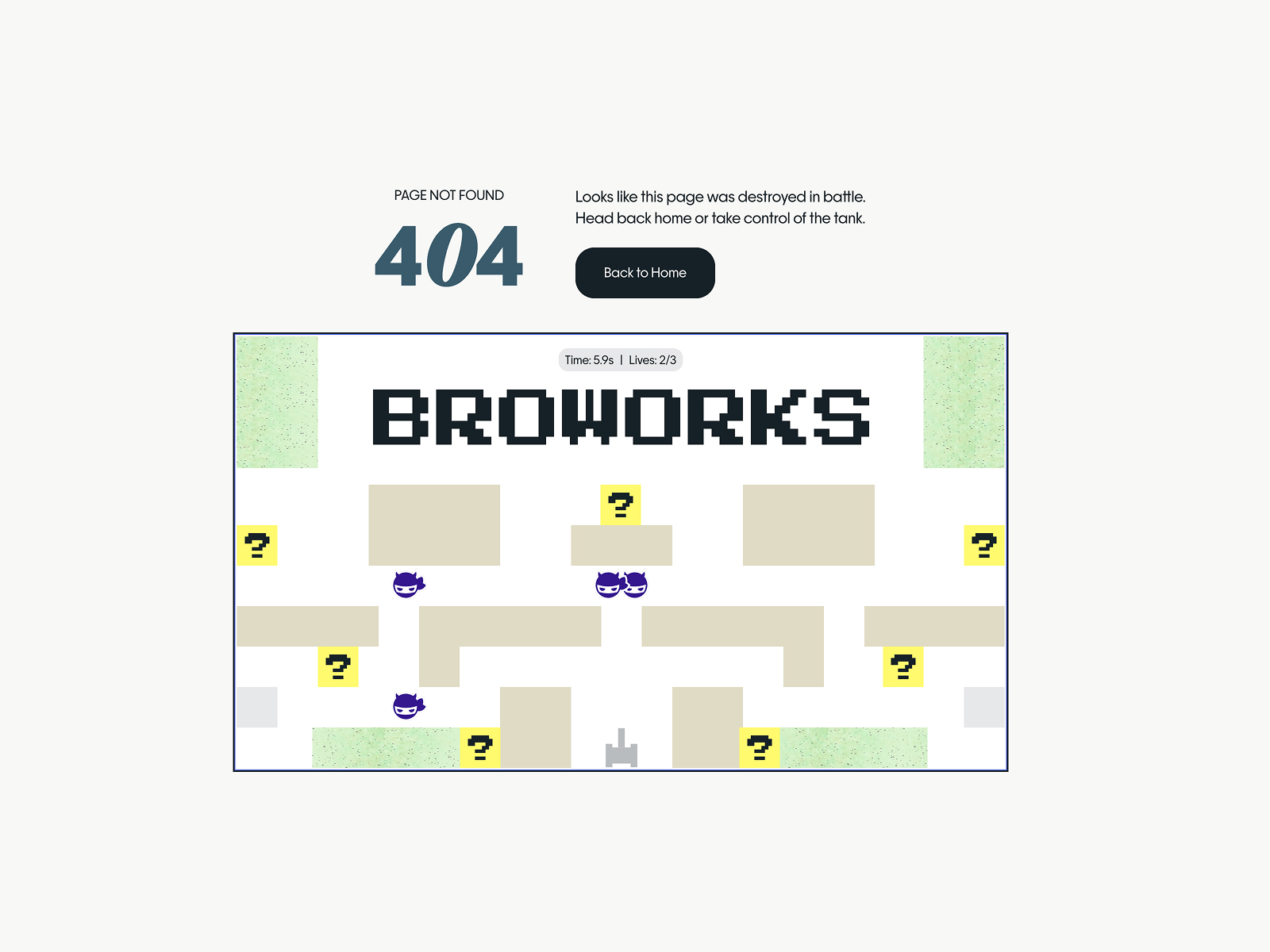 Error 404 Page Game