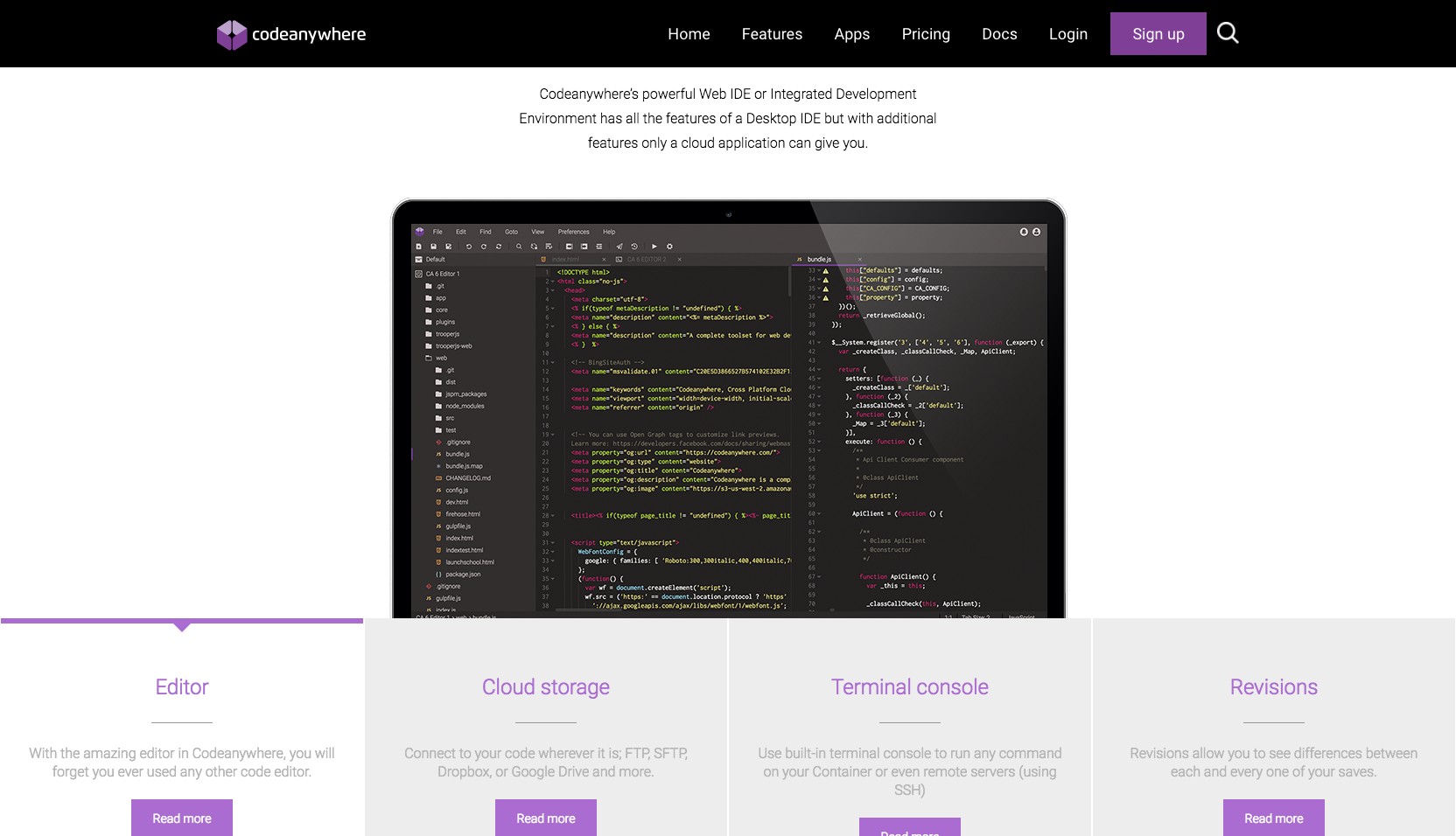 Codeanywhere · Cross Platform Cloud IDE