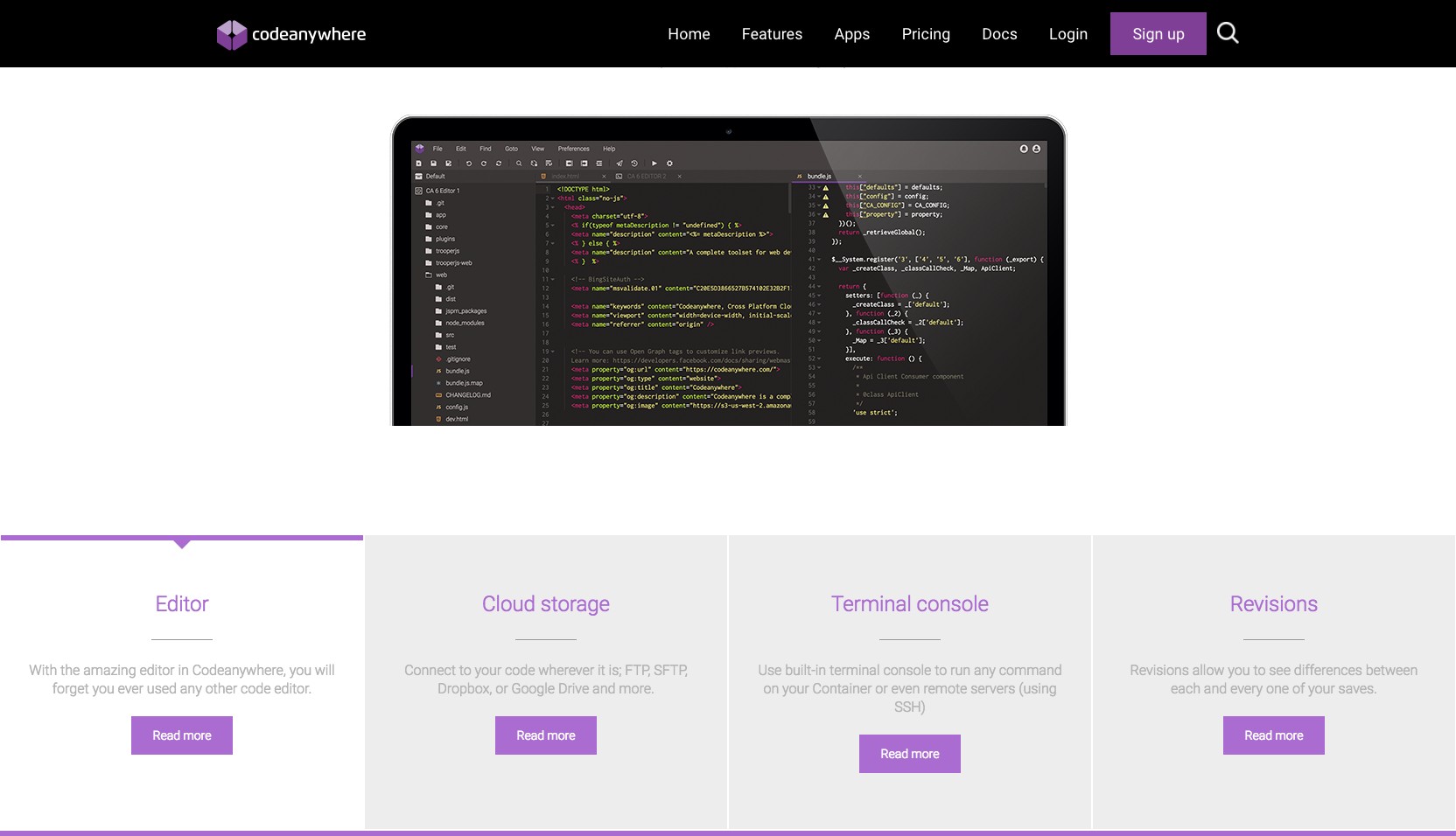 Codeanywhere · Cross Platform Cloud IDE