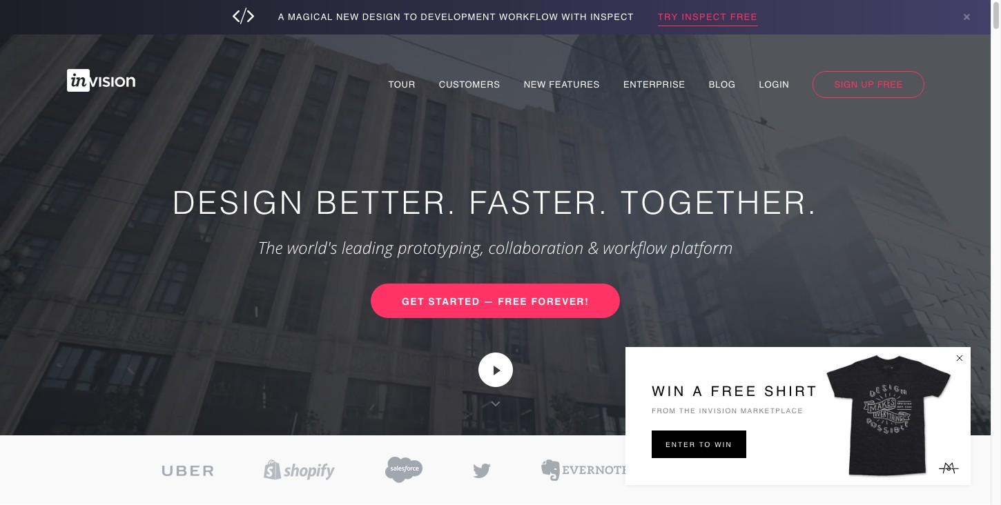 Free Web Mobile Prototyping Web Ios Android And Ui Mockup Tool Invision Wireframing And Protoyping Tools Awwwards