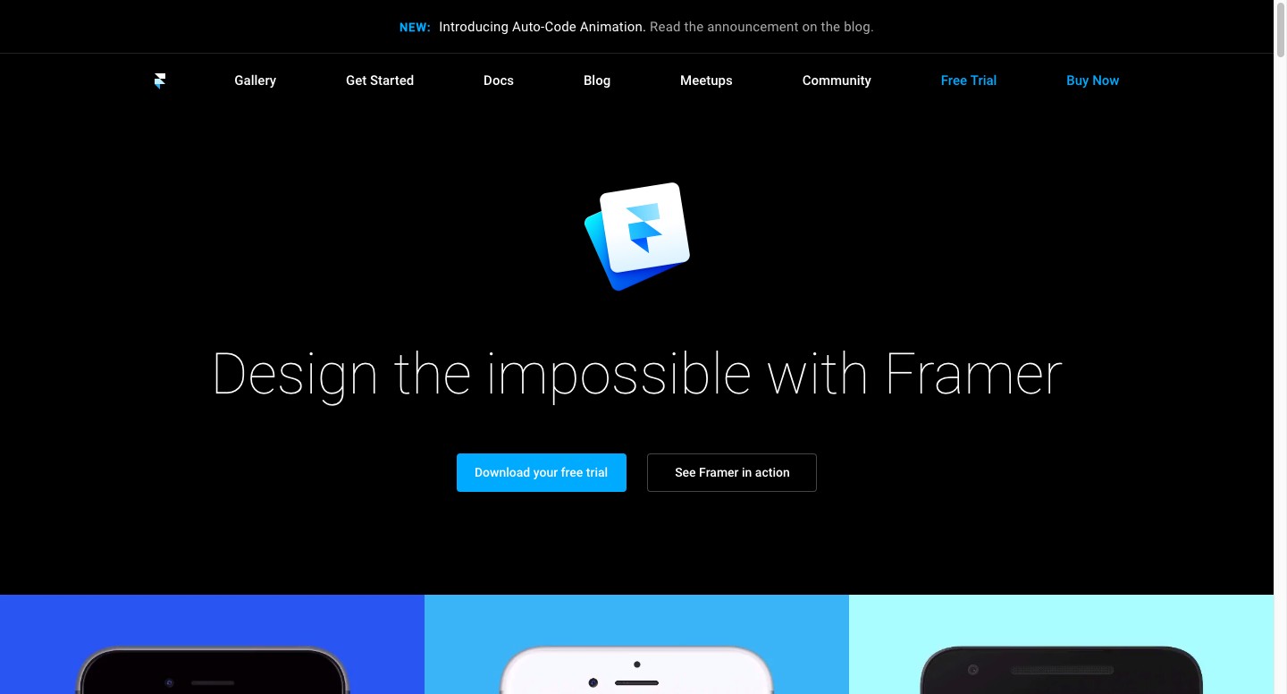 Framer - Design tool for creating interactive designs, interfaces and animations