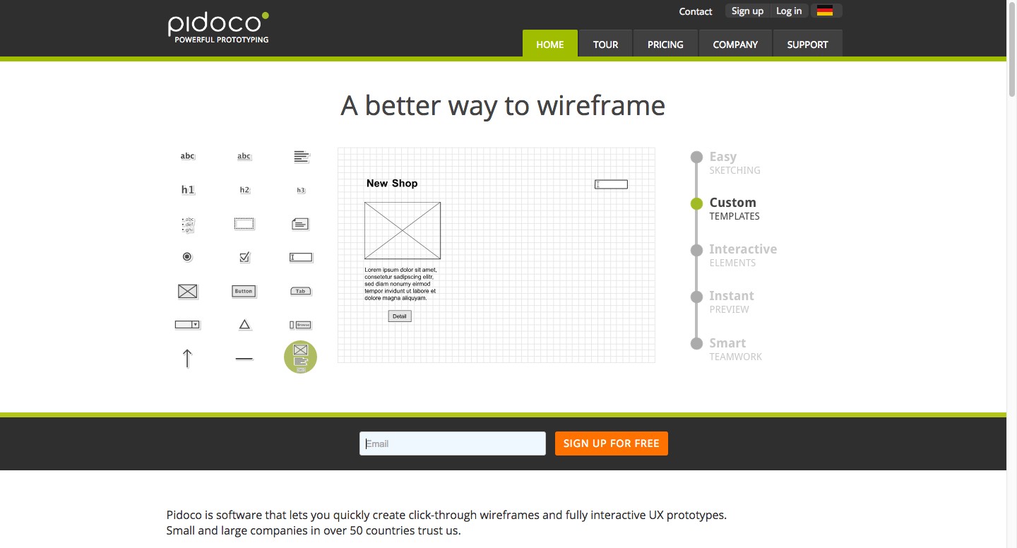 Pidoco - Online Wireframe and UX Prototyping Tool