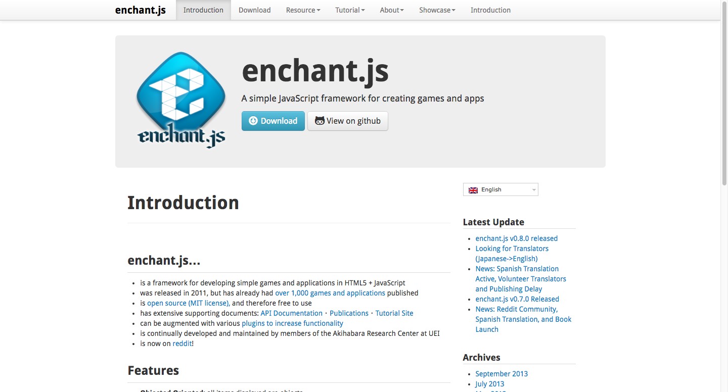 enchant.js - A simple JavaScript framework for creating games and apps.
