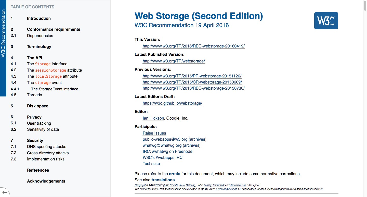 Web Storage (Second Edition)