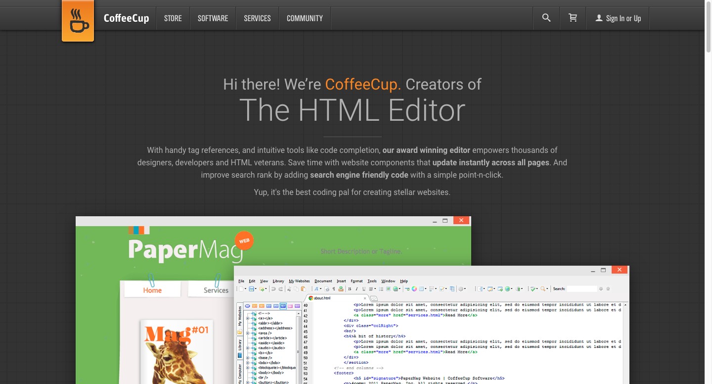 HTML Editor, Website & Web Design Software | CoffeeCup Software