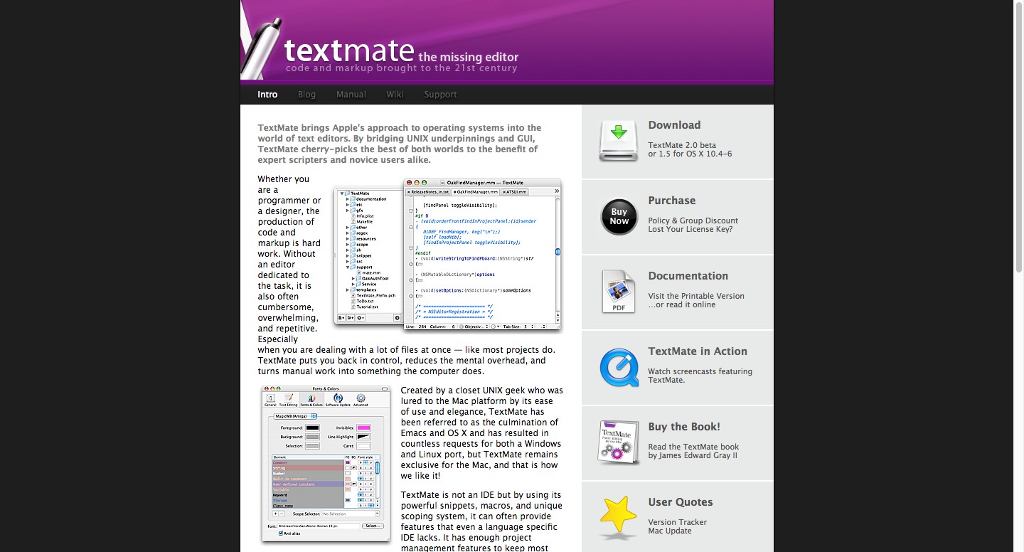 TextMate — The Missing Editor for Mac OS X