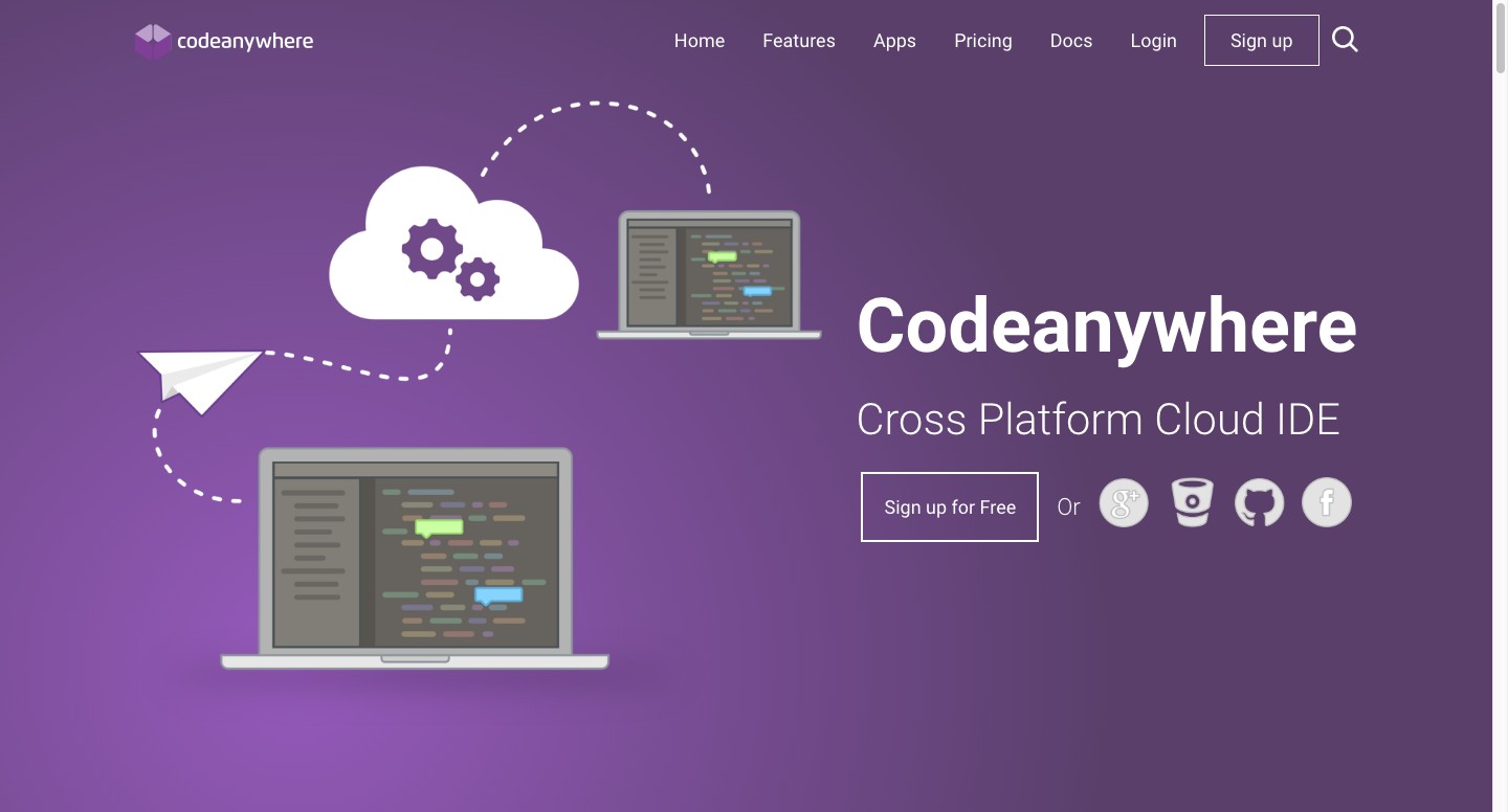 Codeanywhere · Cross Platform Cloud IDE - Awwwards