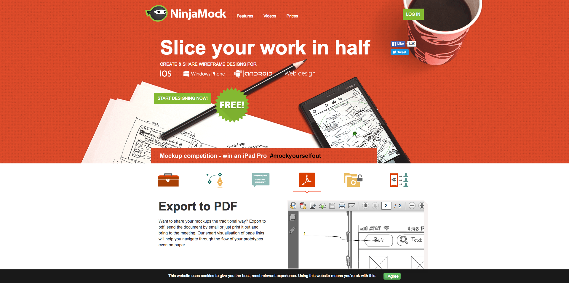 NinjaMock - The faster, better and funnier way of making mockups.
