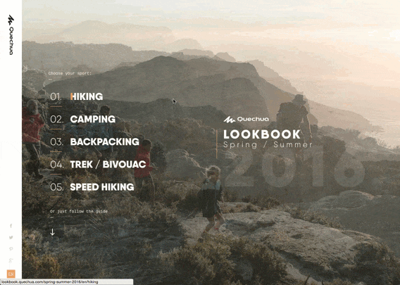 Quechua Menu - Hover Effect and Mask Animation