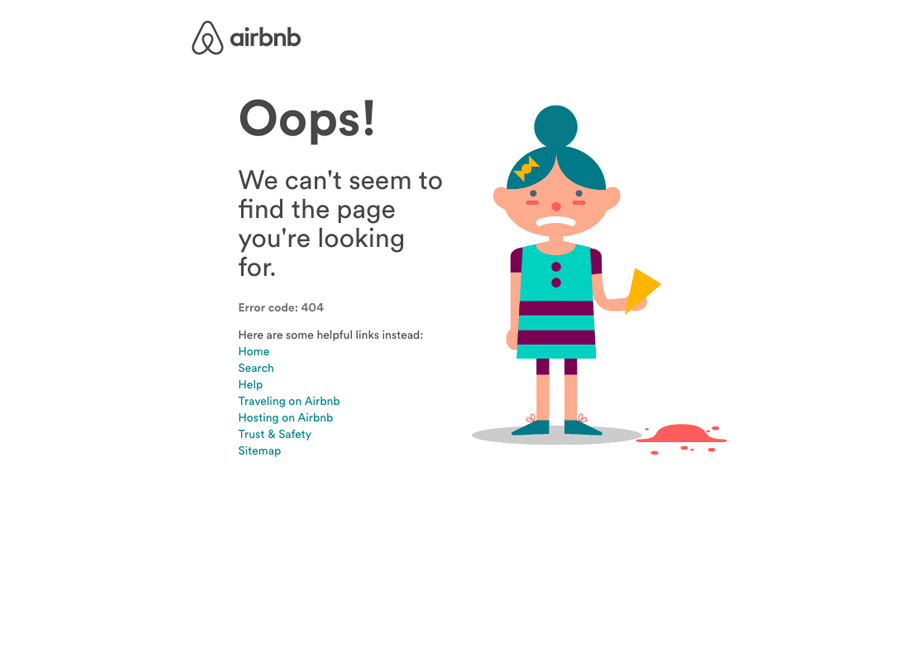 Airbnb 404 Error