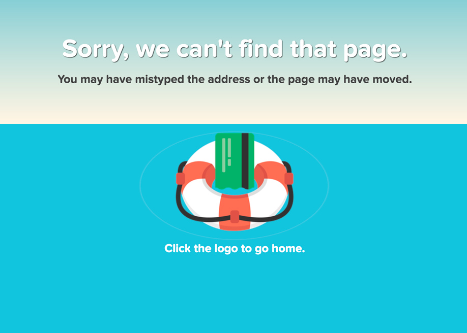 Stunning 404 page