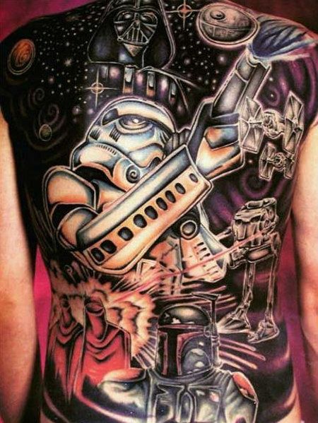 (9) Awesome Star Wars Tattoo Covers Entire Back | Nerd tattoos | Pinterest