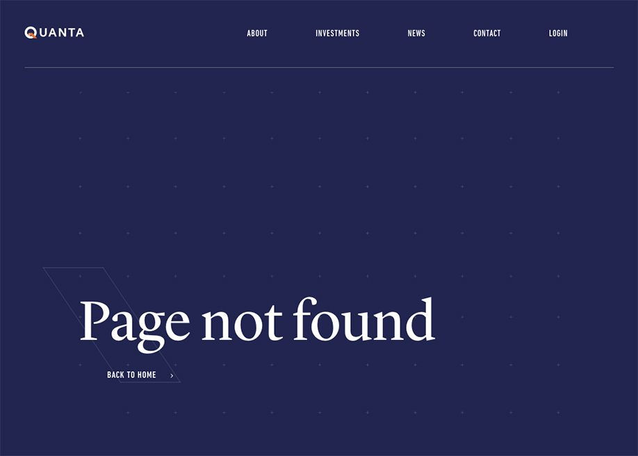 404 Error Page - Quanta Group