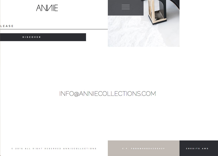 Minimalistic footer / Annie Collections
