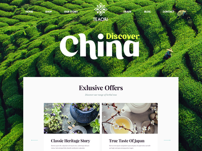 Teaori / Web site design by Mike | Creative Mints - Dribbble