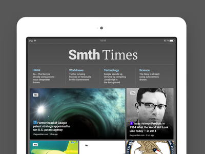 Design for some iPad news app by Misha Bilenko - Dribbble